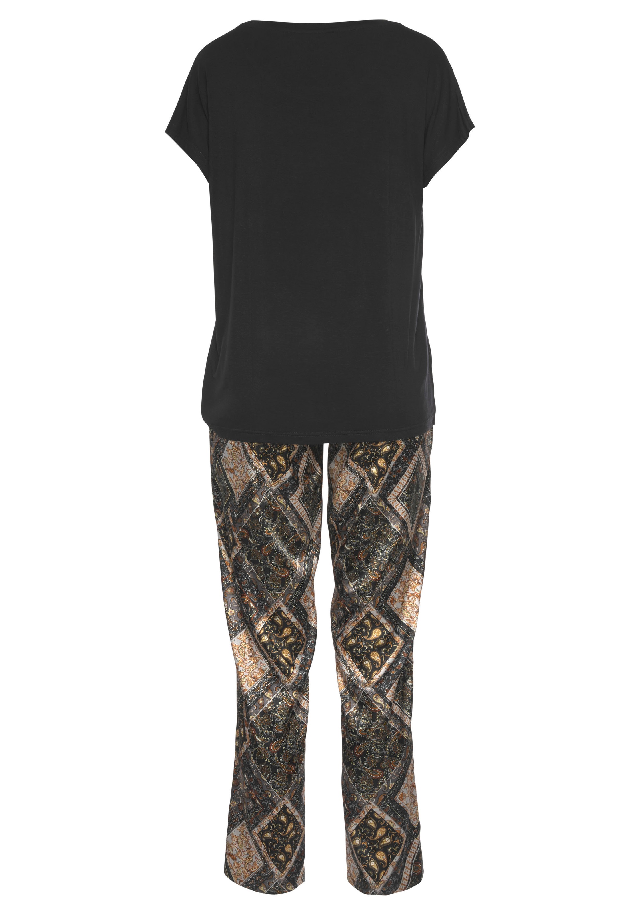 Thumbnail - LASCANA Pyjama Set, 2 Stk. mit edler Satin-Hose