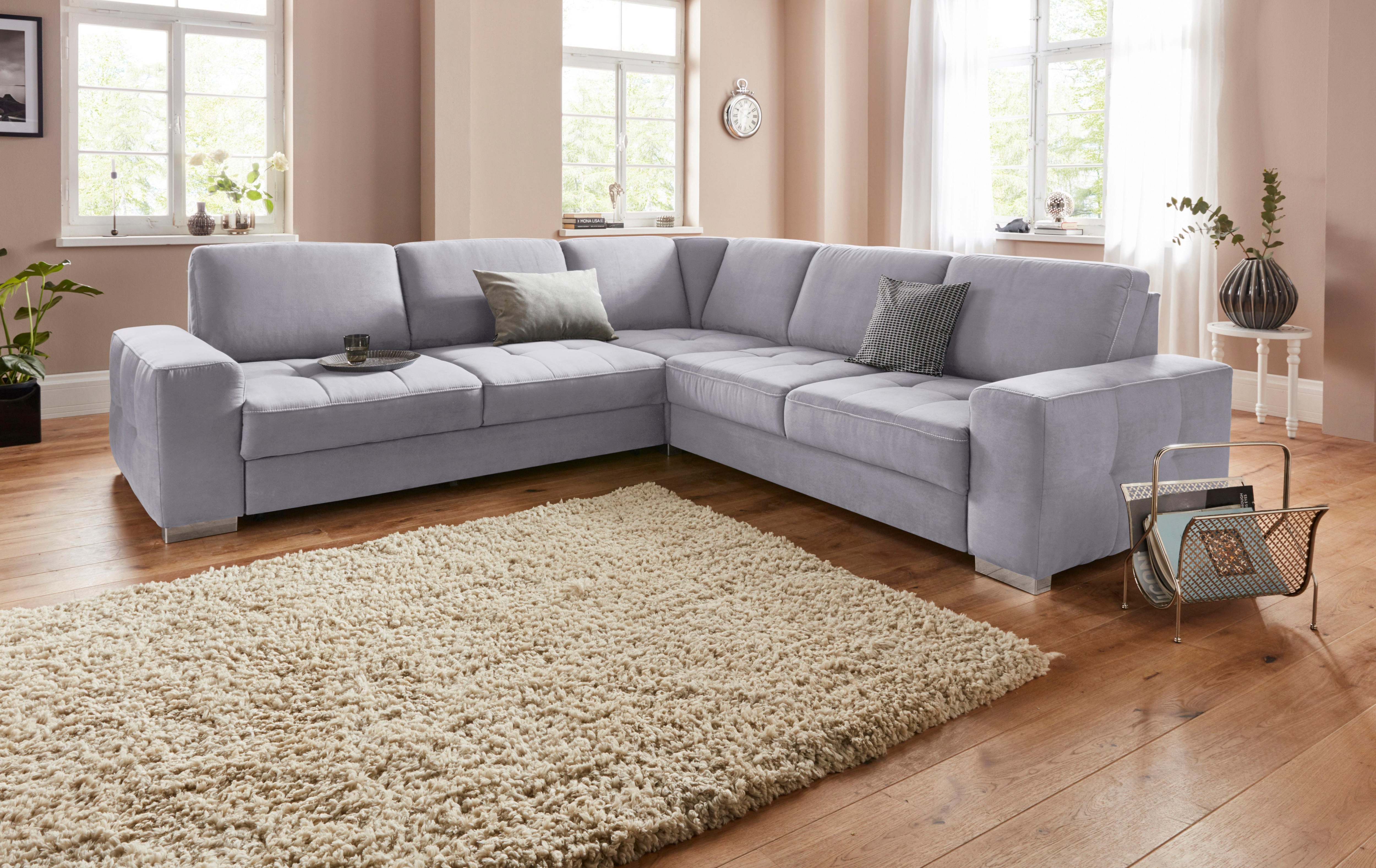 sit&more Ecksofa "Santorini L-Form" mit Federkern und Sitztiefenverstellung, wahlweise mit Schlaffunktion