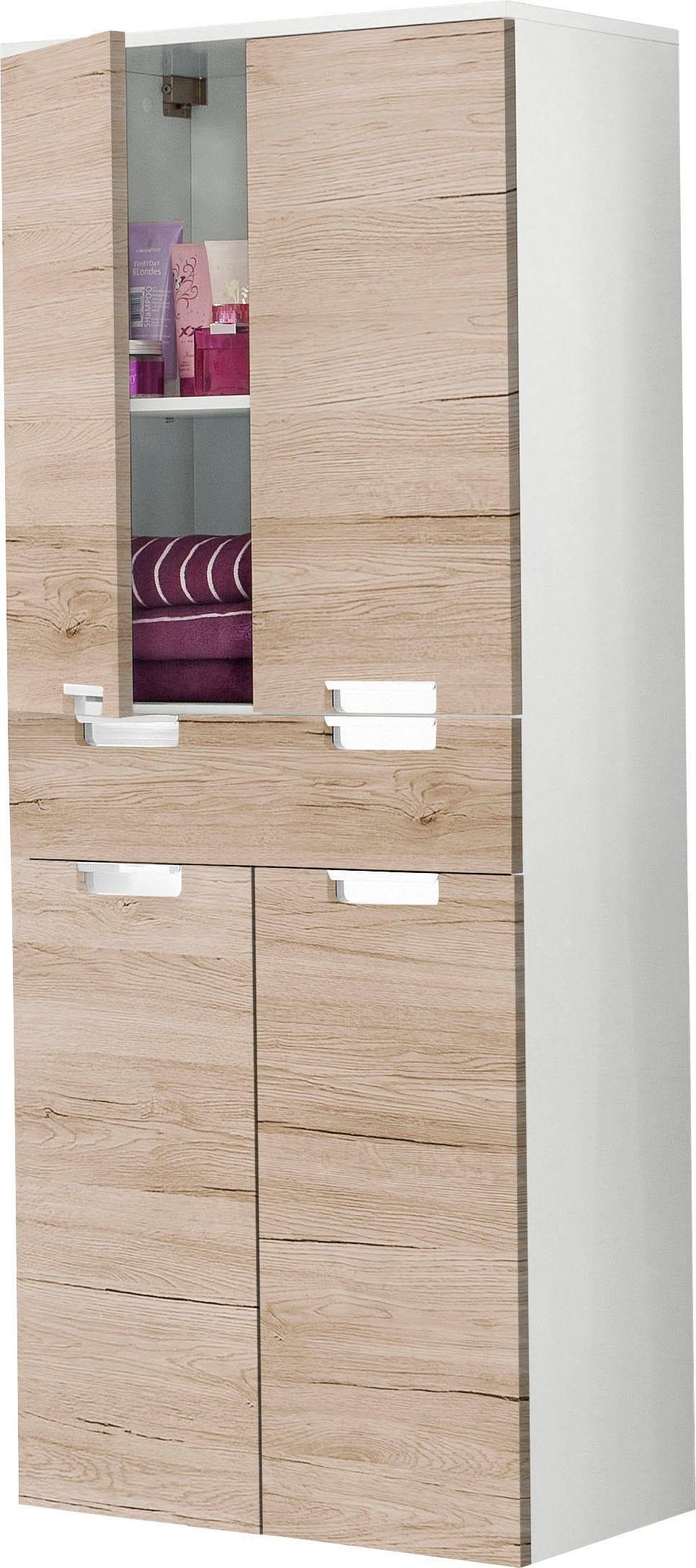 Schildmeyer Hochschrank "Mars, Hochschrank, melaminharzbeschichtet,Made in Germany, B: 65 cm" Solide Verarbeitung - Dieses Produkt ist in Deutschland gefertigt