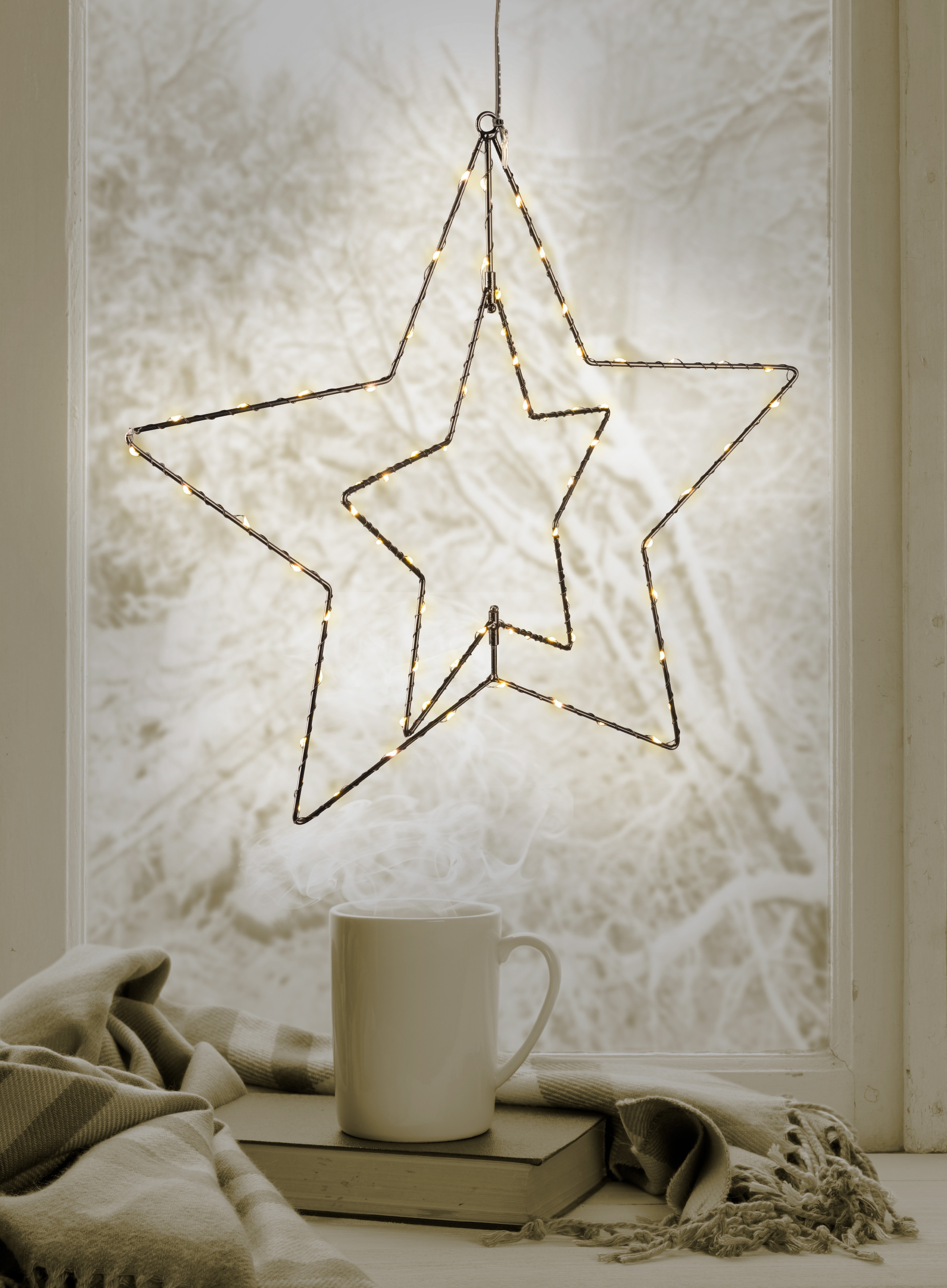 näve Dekolicht »3D Stern« LED-Modul Warmweiß Weihnachtsdeko aussen