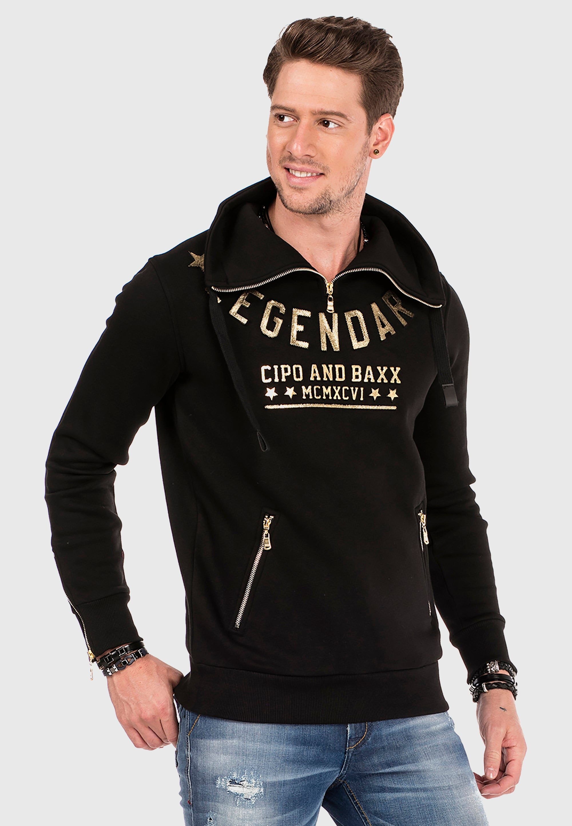 Cipo & Baxx Sweatshirt "Sweatshirt", (1 tlg.), mit coolem Print günstig online kaufen