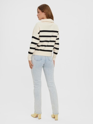 Vero Moda Troyer »VMSABA STRIPE LS HIGHNECK BLOUSE GA NOOS«