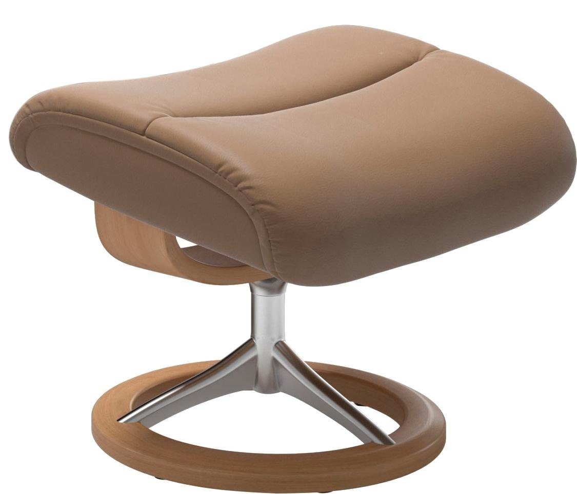 Thumbnail - Stressless Relaxsessel "View" Set, Relaxsessel mit Hocker, mit Signature Base, Größe S,Gestell Eiche