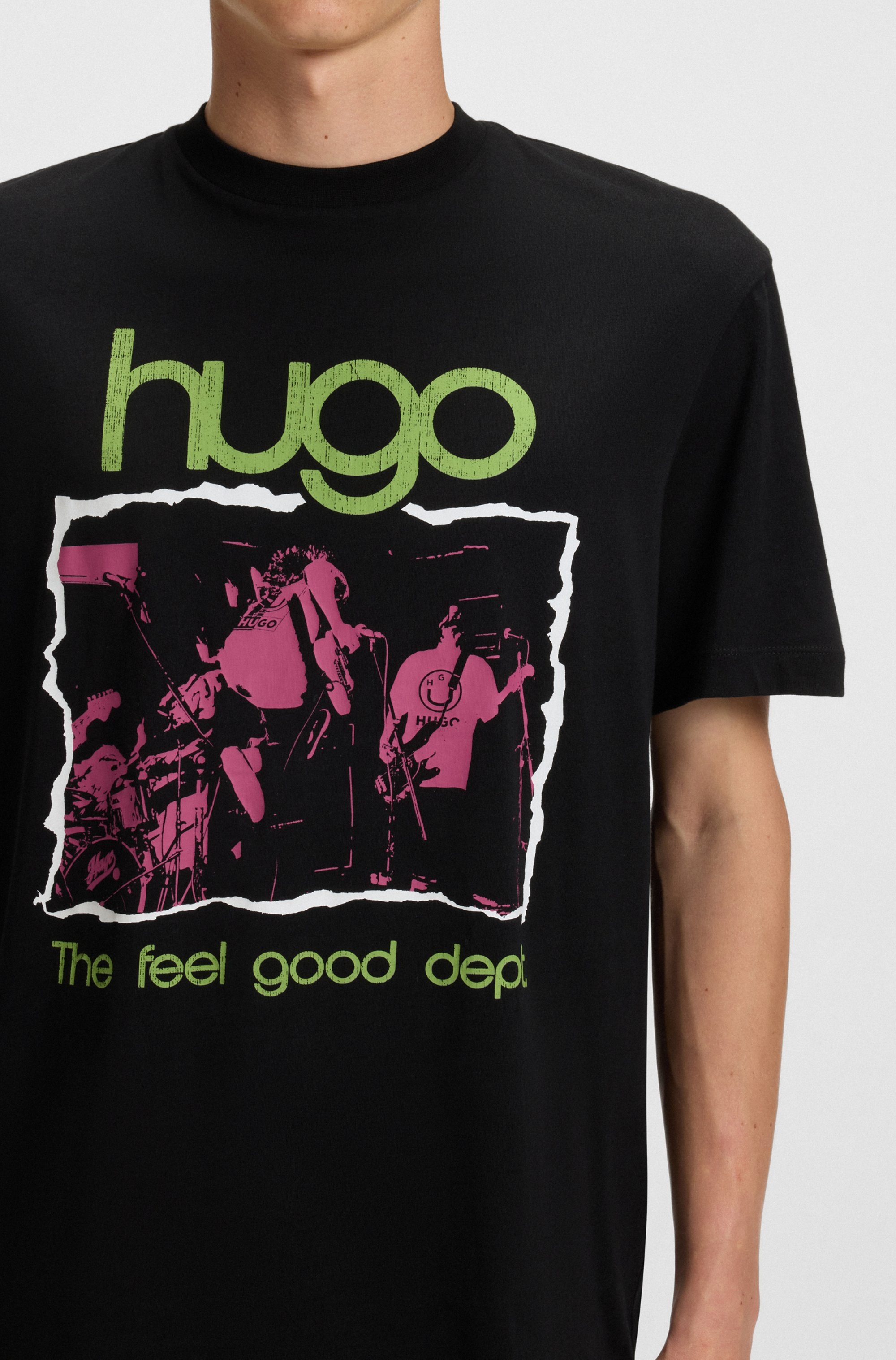 HUGO Blue T-Shirt "Nopix", mit Fotodruck günstig online kaufen