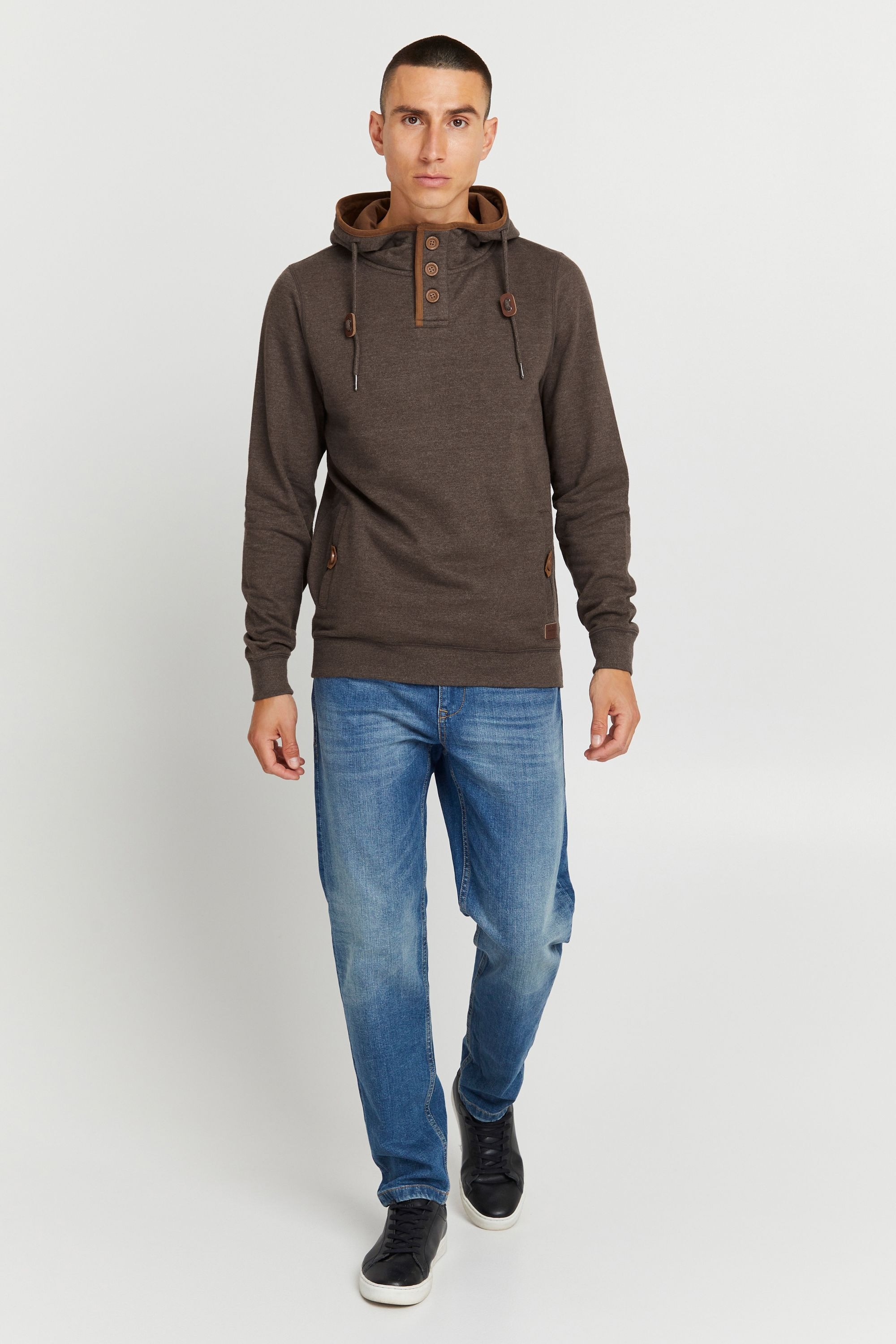Kapuzenpullover BLEND "Hoodie BHAlexo", Herren, Gr. L, braun (mocca mix), Obermaterial: 60% Baumwolle CO. 40% Polyester PES., Pullover Kapuzenpullover 2