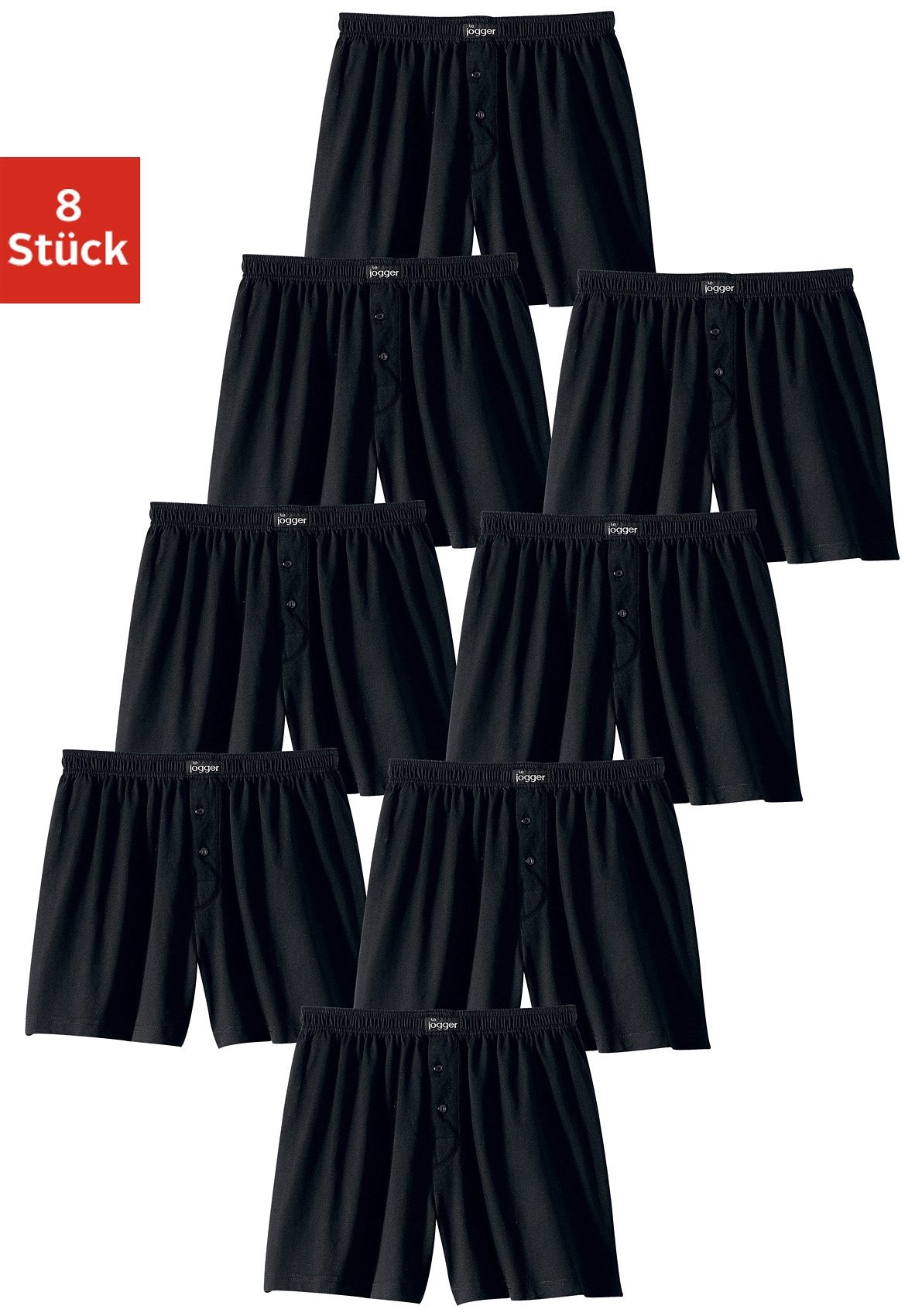 le jogger Weiter Boxer Packung, 8 Stk. aus angenehm weicher Baumwoll-Qualität