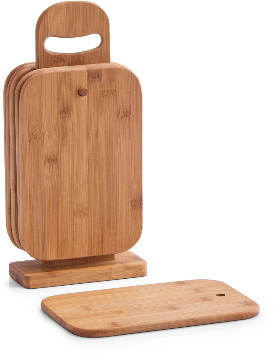 Zeller Present Frühstücksbrett "Bamboo" Einhängbare Holzbrettchen günstig online kaufen