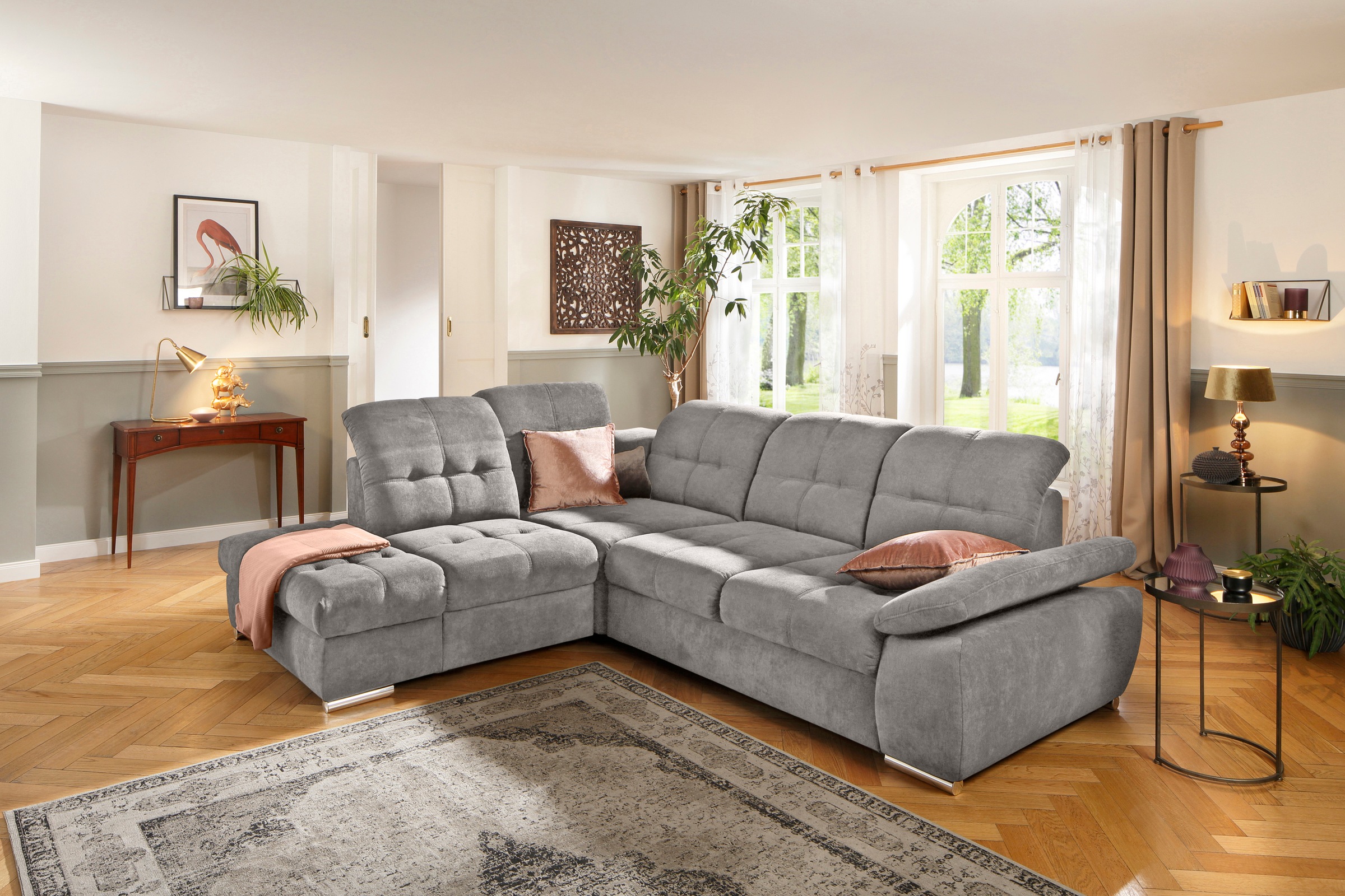 Home affaire Ecksofa »Lotus Luxus«, mit Ottomanenabschluß in ...