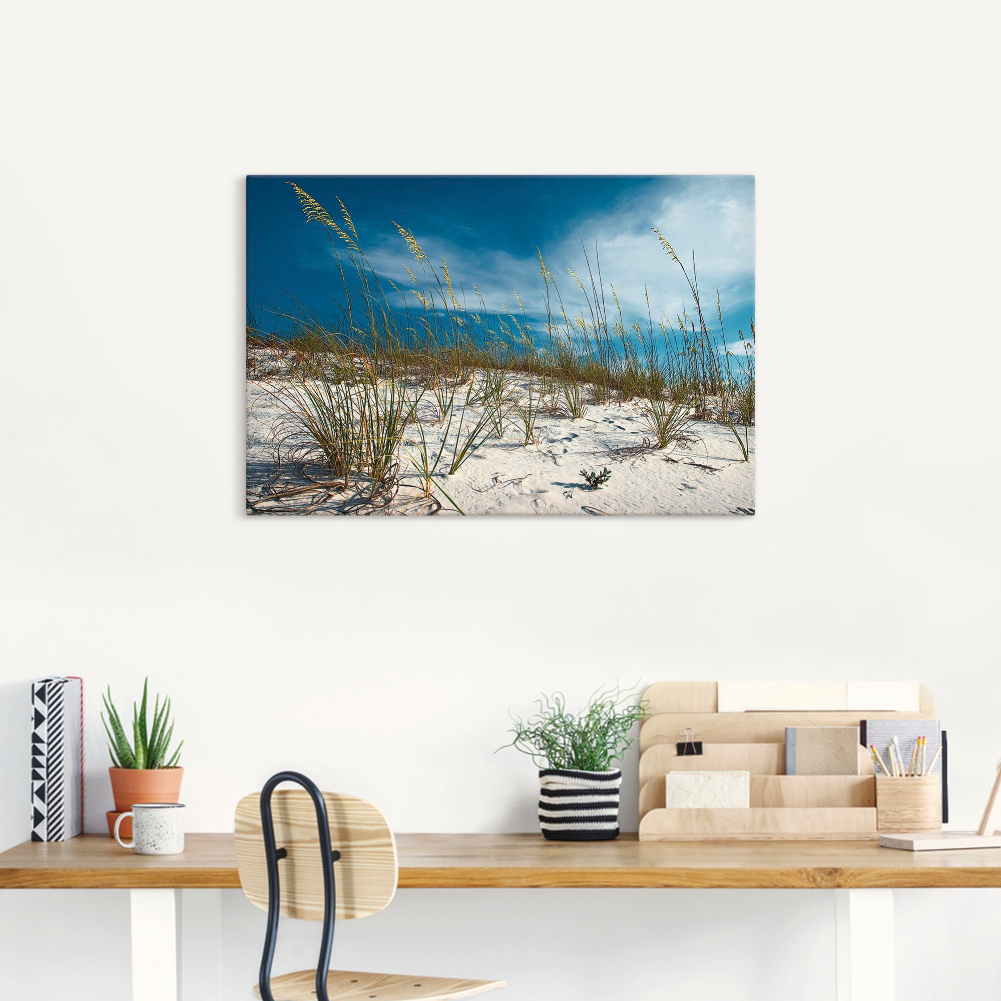 Artland Wandbild »Sanddüne und Gräser«, Strand, (1 St.), als Alubild, Outdoorbild, Leinwandbild, Poster in verschied. Größen