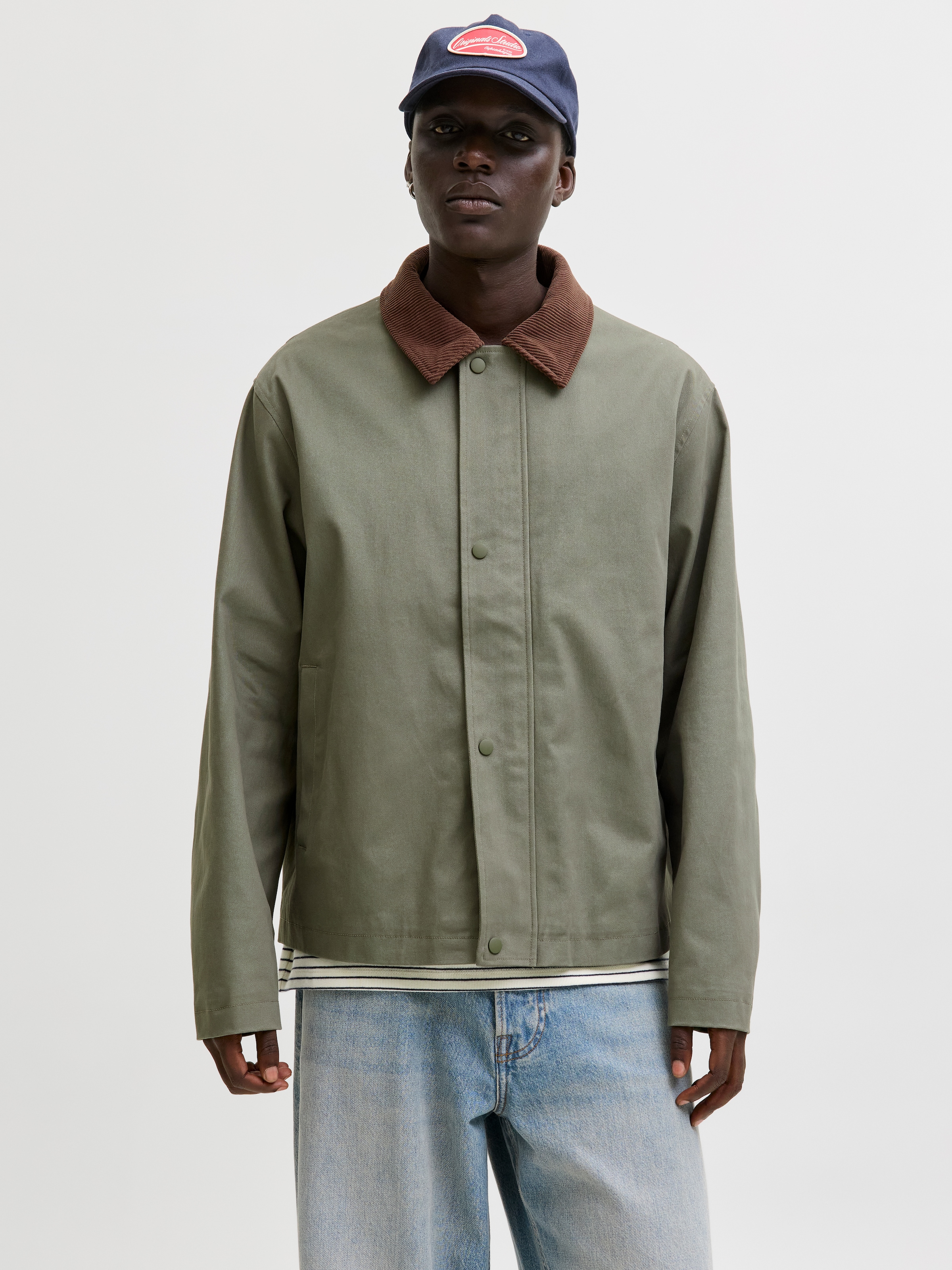 Jack & Jones Kurzjacke "JJEGRAHAM WORKER JACKET SN" mit Fly-Away-Kragen günstig online kaufen