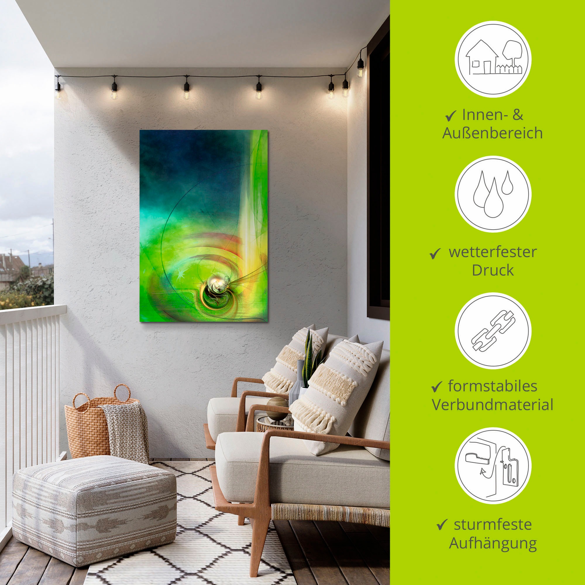 Artland Wandbild »Abstraktes Spiel CB«, Muster, (1 St.), als Alubild, Outdoorbild, Poster in verschied. Größen
