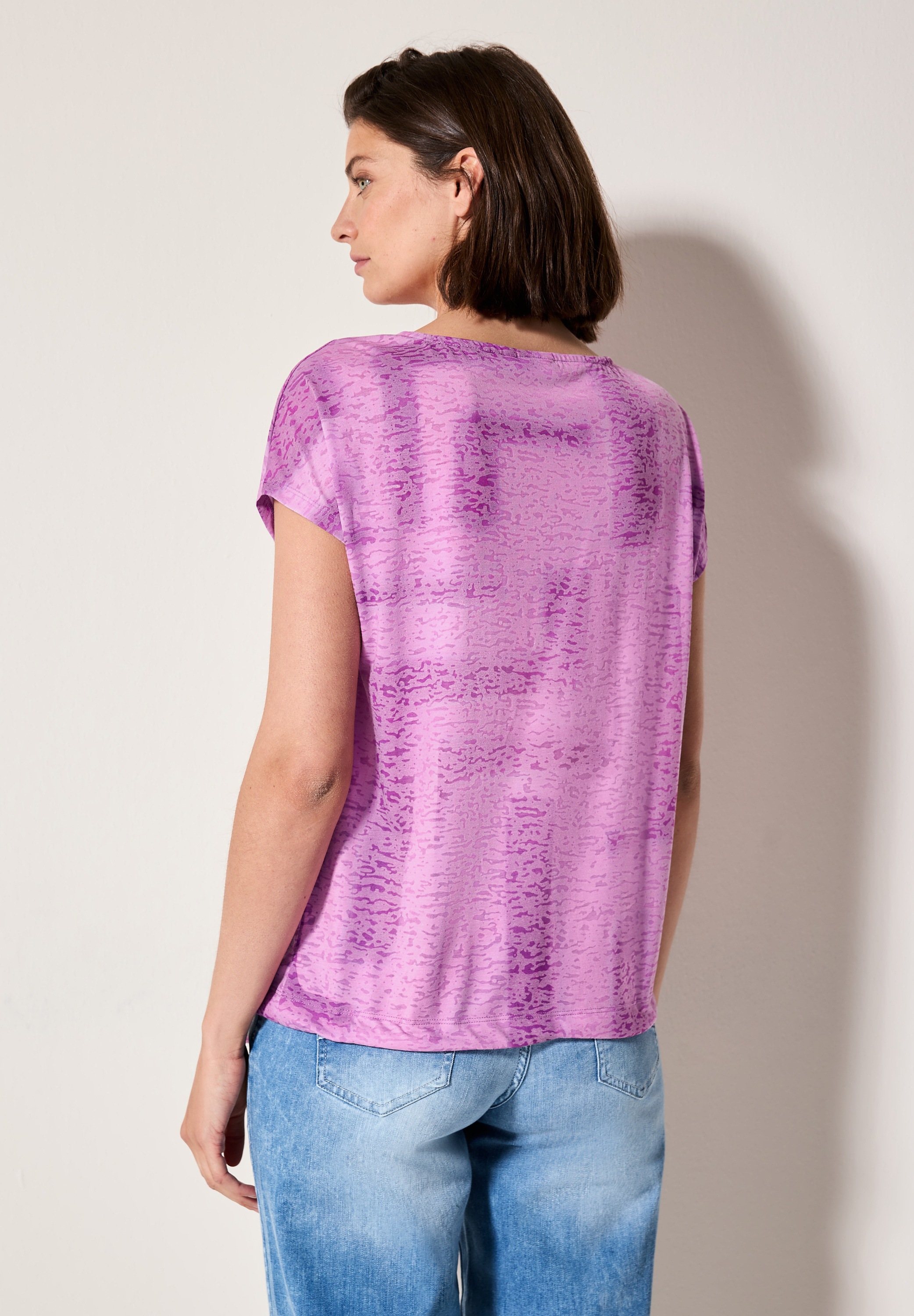 Cecil Print-Shirt, mit Tunnelzug am Saum günstig online kaufen