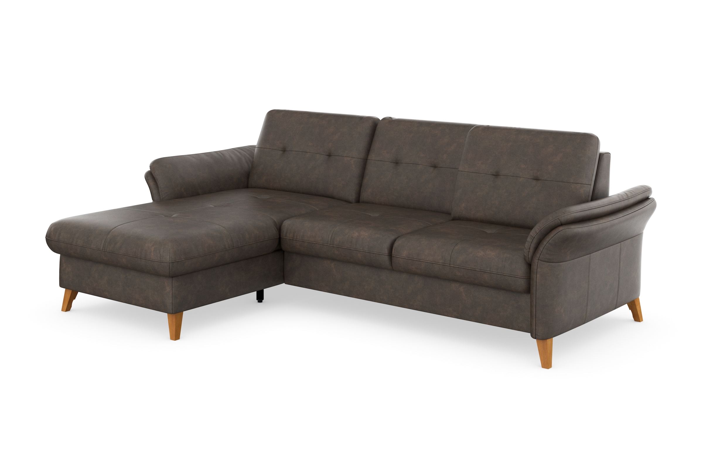 sit&more Ecksofa »Göteborg«, Sitztiefenverstellung und Federkern, wahlweise mit Bettfunktion