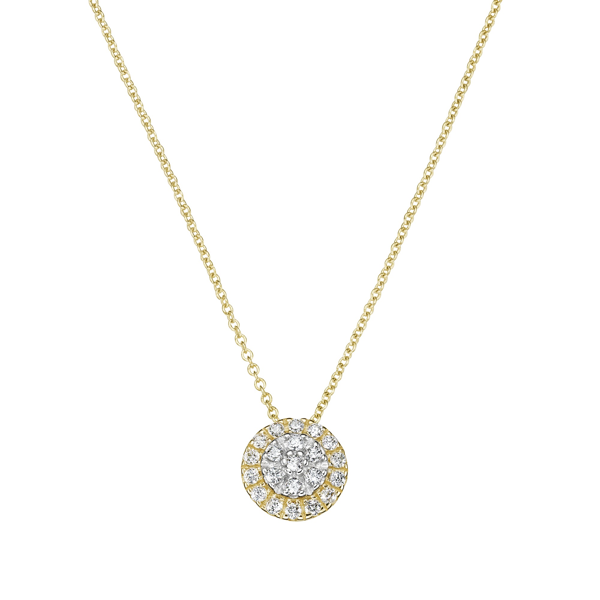 Luigi Merano Kette mit Anhänger »Anhänger Blüte mit Brillanten, Gelbgold 585«