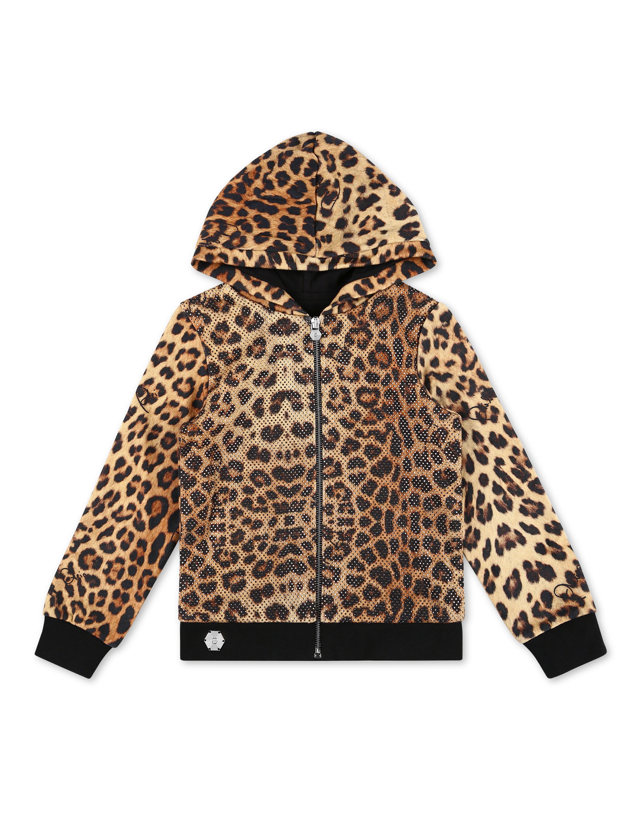 PHILIPP PLEIN Kapuzensweatjacke "Leopard"