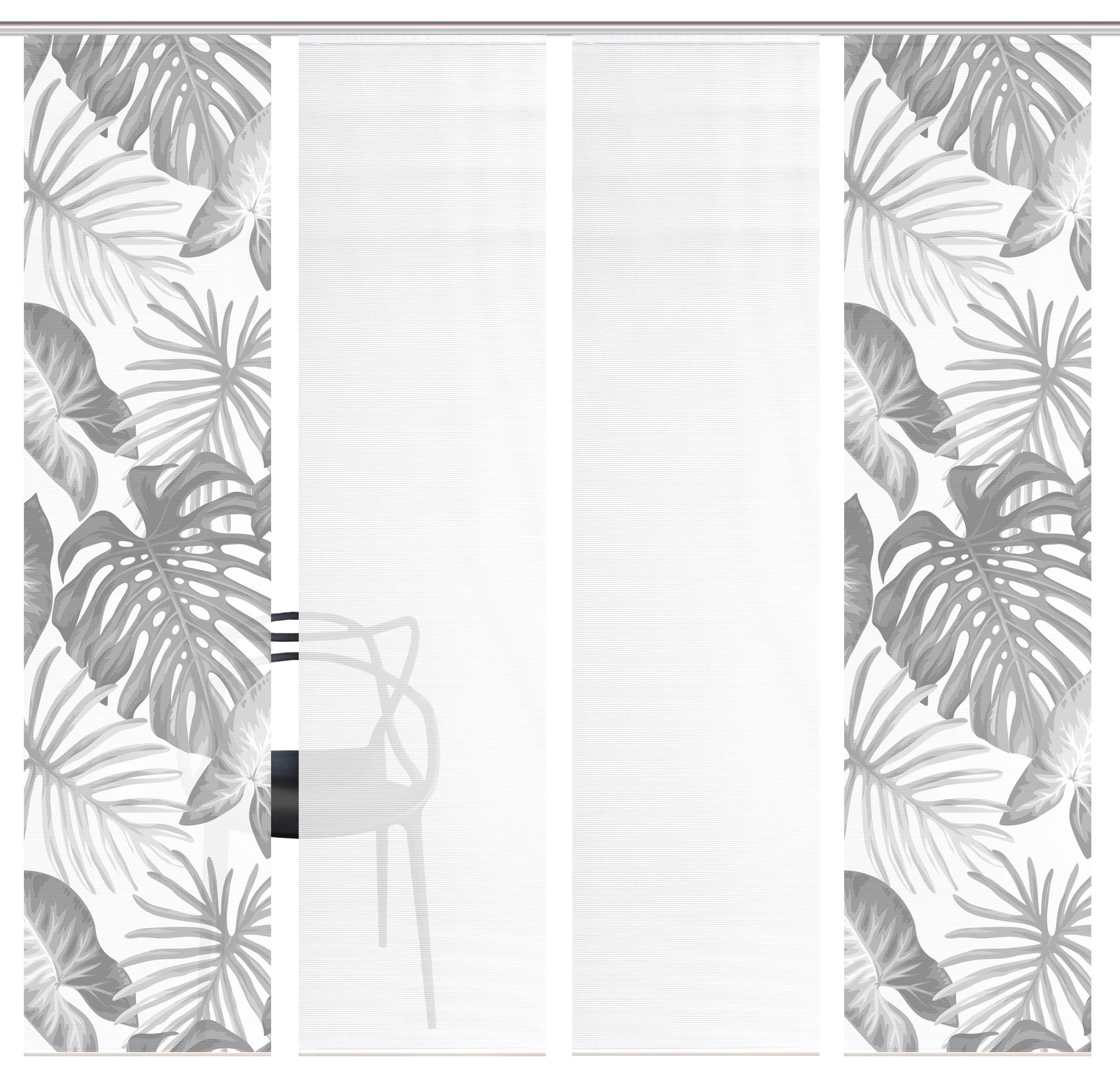 Vision S Schiebegardine "SANJA" Paneelwagen 4 Stk. tlg. Schiebevorhang,Bamb günstig online kaufen