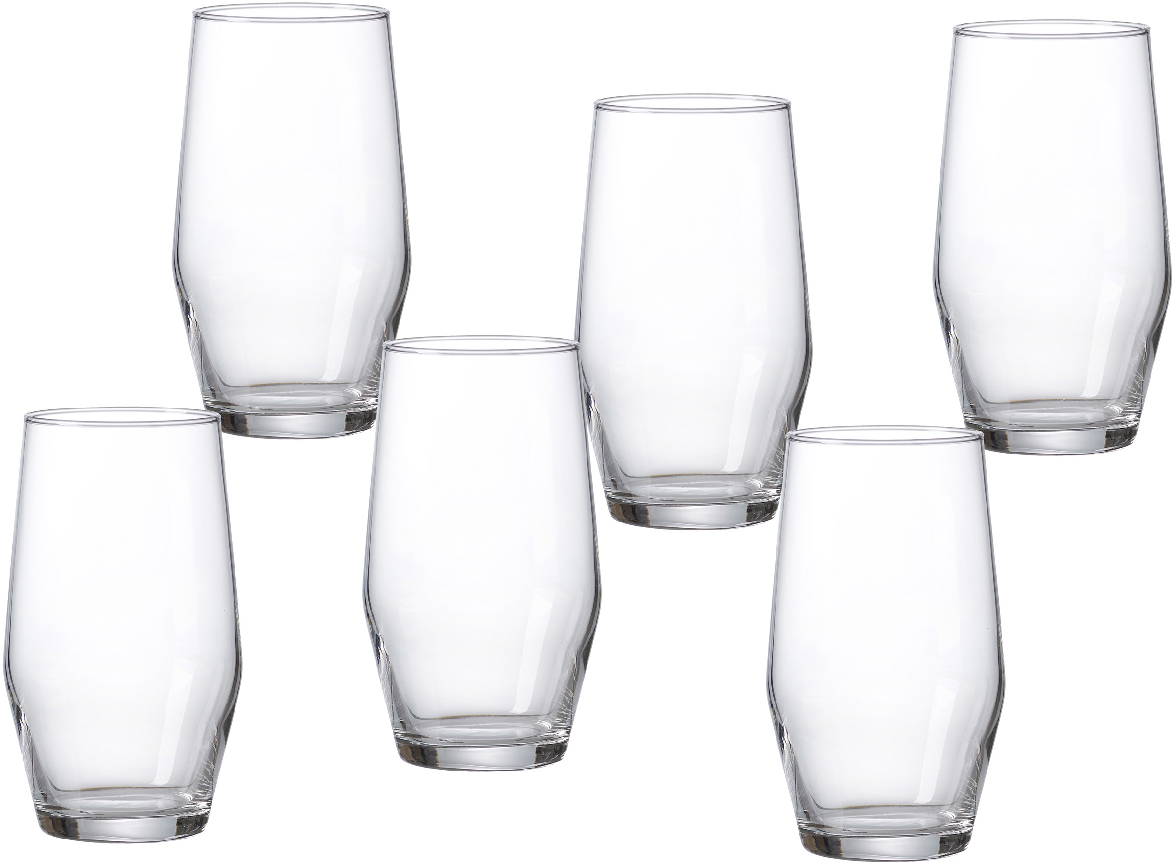 Ritzenhoff & Breker Longdrinkglas "Salsa", (Set, 6 tlg.), robust und kristallklar, 6-teilig