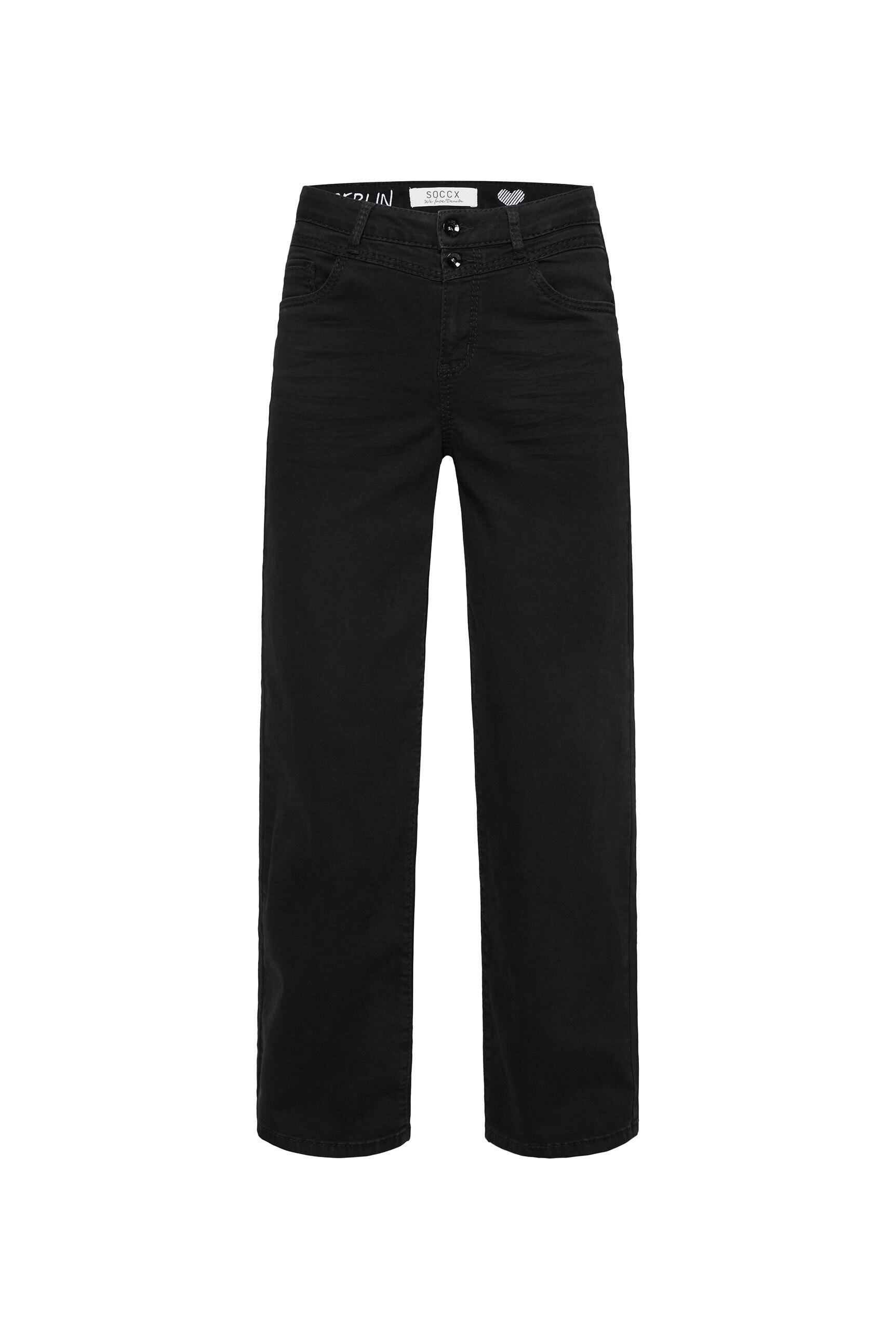 SOCCX Regular-fit-Jeans mit hoher Leibhöhe