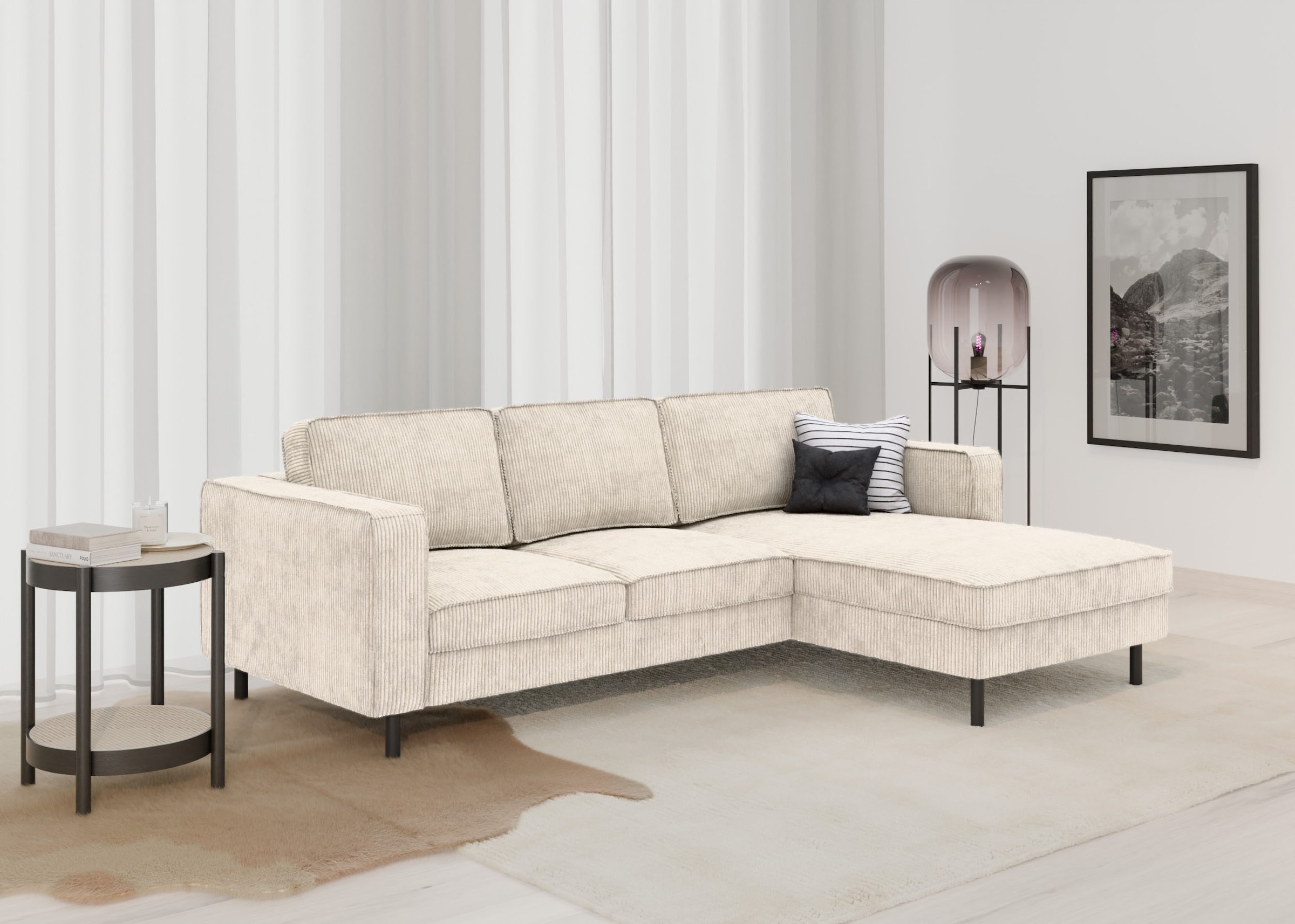 TRENDMANUFAKTUR Ecksofa "Watkins, Couch wahlweise mit Schlaffunktion & Bett günstig online kaufen