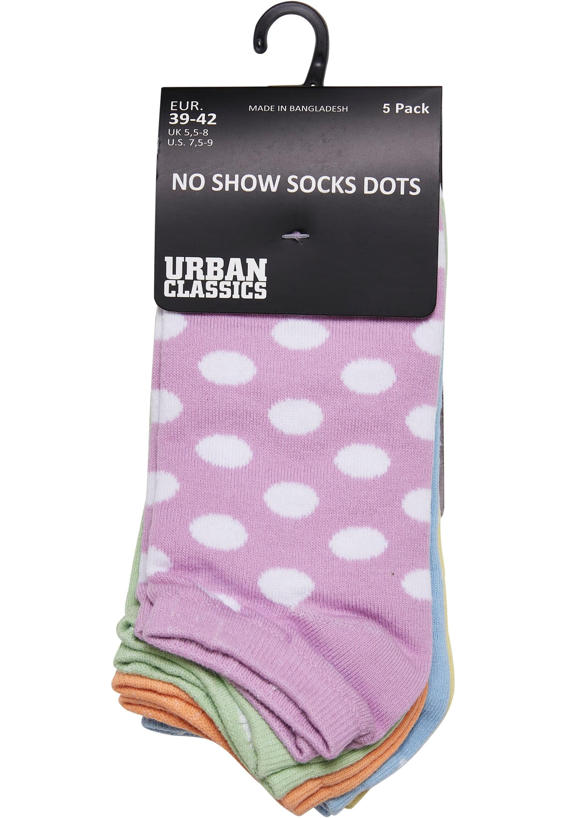 URBAN CLASSICS Basicsocken »Urban Classics Unisex No Show Socks Dots 5-Pack«, (1 Paar)