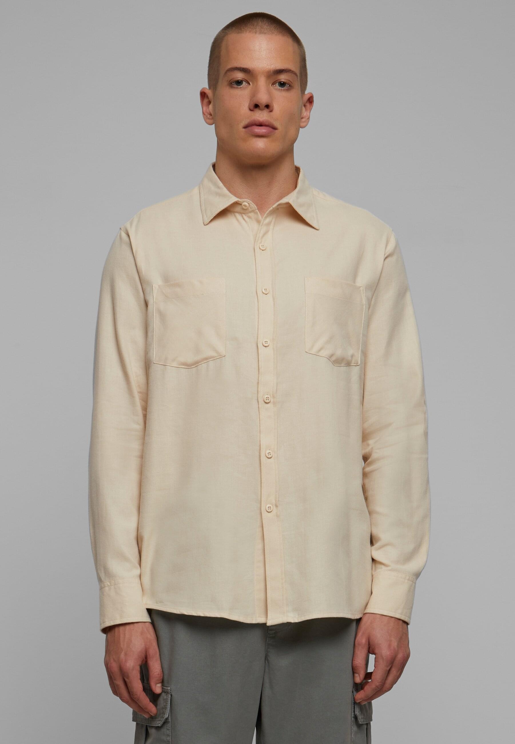 URBAN CLASSICS Langarm-Poloshirt »Urban Classics Herren Flanell Shirt«, (1 tlg.)