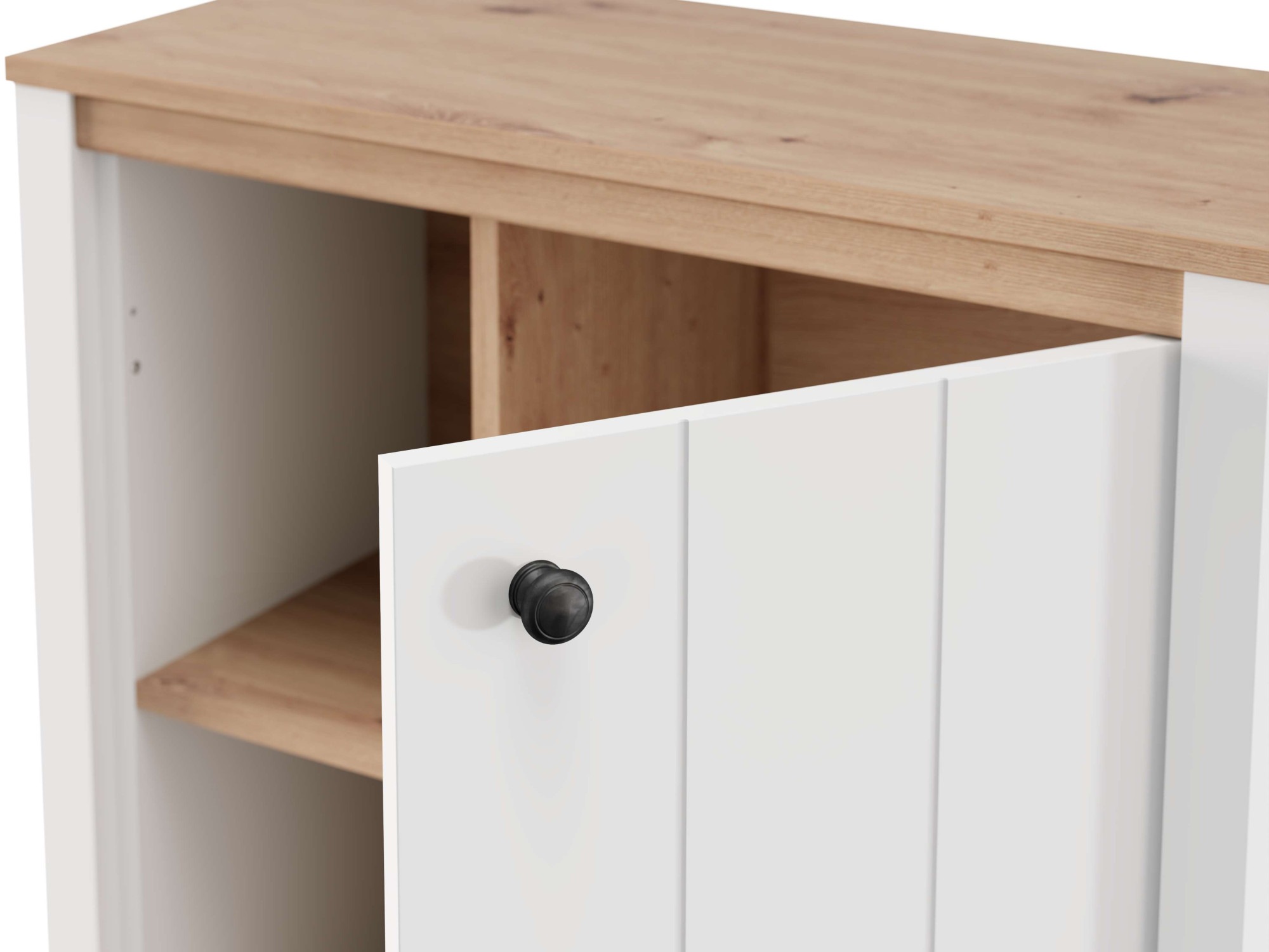 Home affaire Highboard »BEDFORD, Hochkommode, Vitrine, Glasvitrine, Kombi-Highboard« MDF-Profil 2D ummantelt, Hotstamping