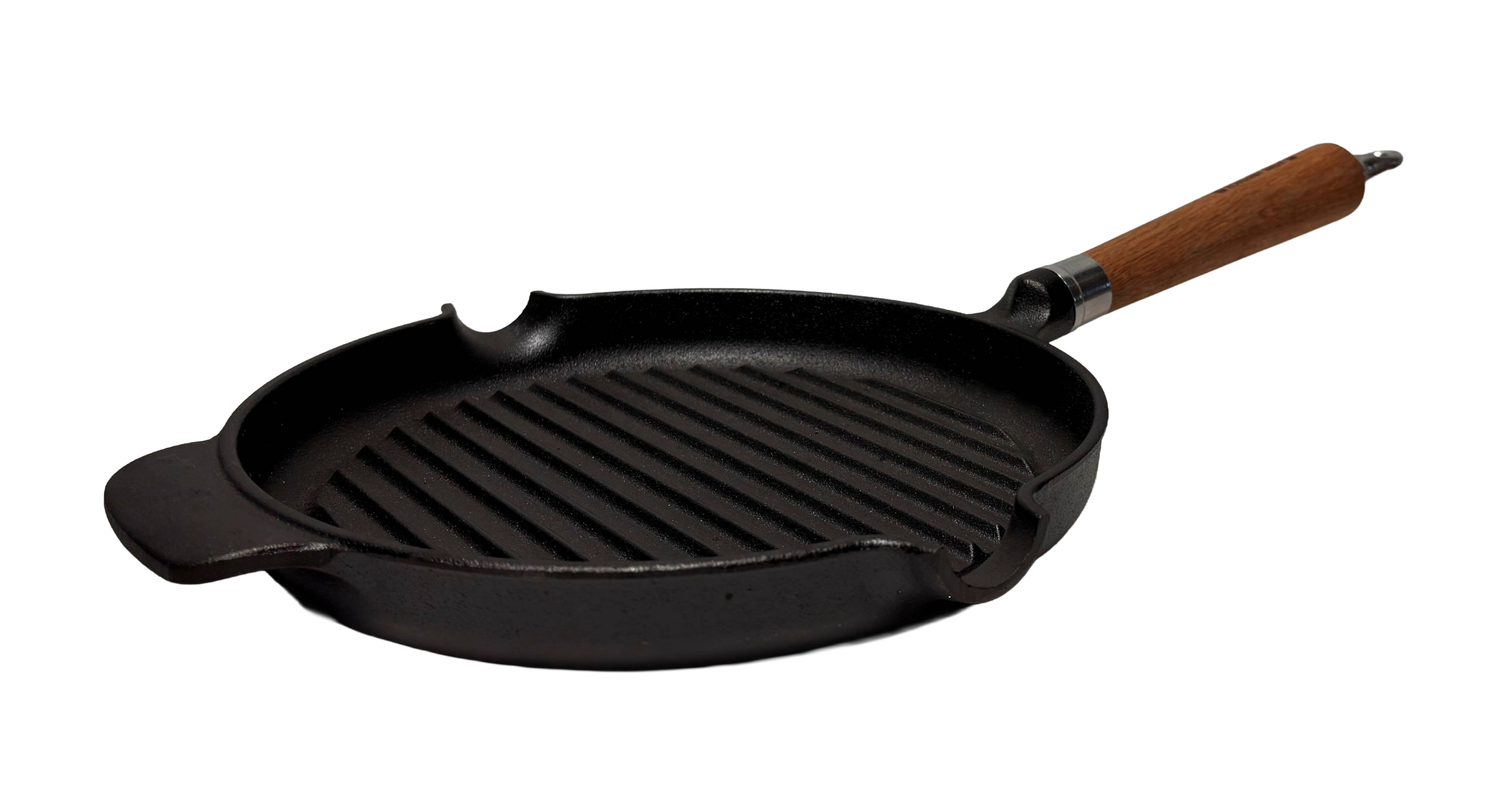 Ronneby Bruk Grillpfanne "Maestro, Pfanne, Ø 25 cm, mit Holzgriff" Gusseisen 1 tlg.