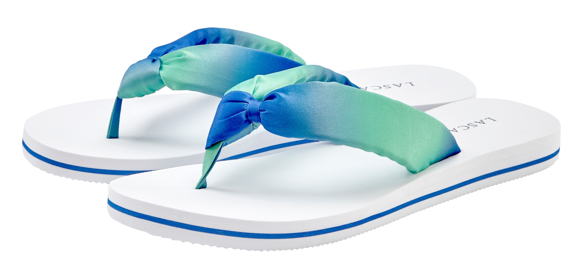 LASCANA Badezehentrenner "Sandale, Badeschuh, Pantolette, Badelatsche, Flip Flop, Sommerschuh," Zehentrenner ultraleicht mit softem Band VEGAN