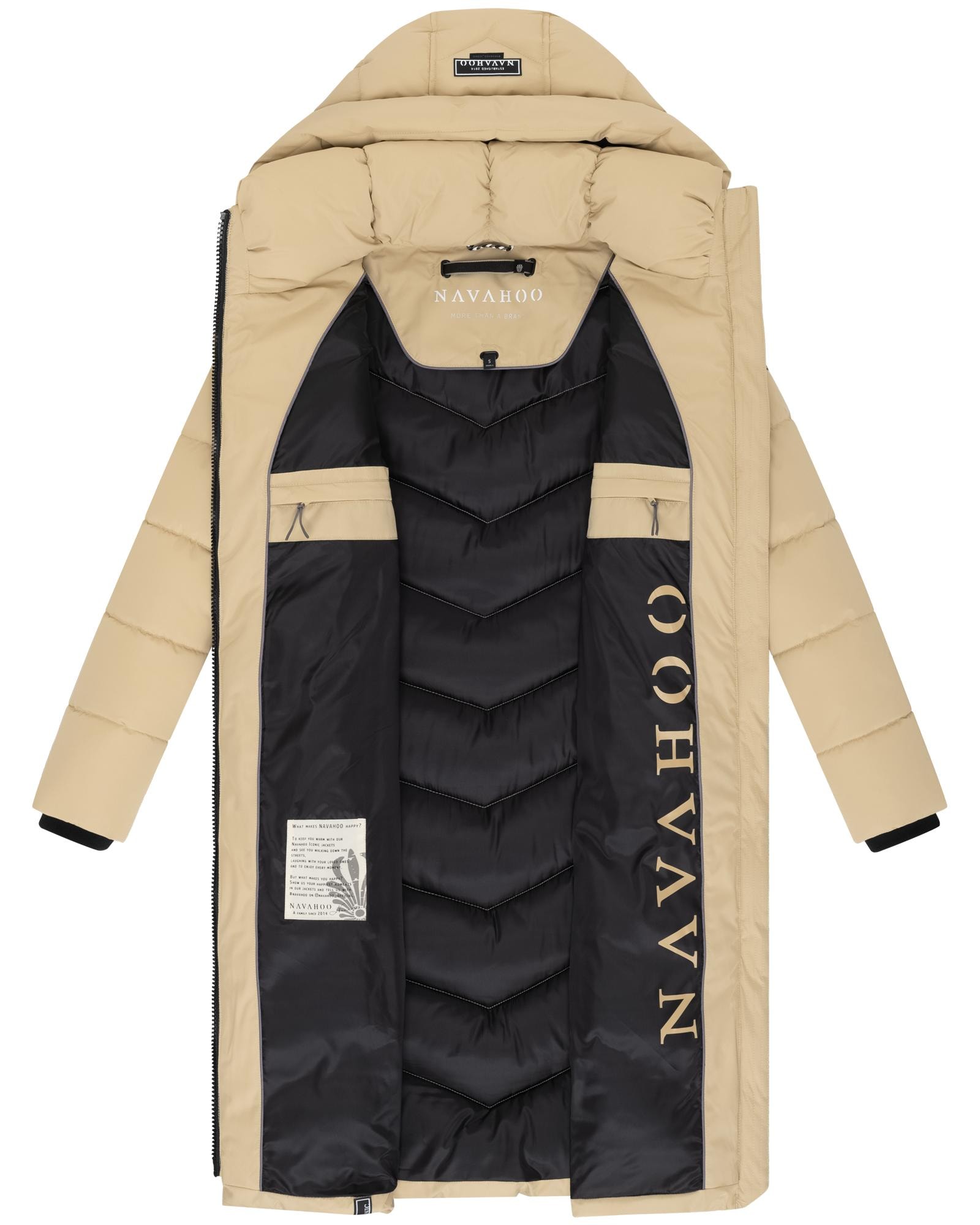 Navahoo Steppmantel »Sahnekatzii XIV«, Schicker Wintermantel mit kuschlig warm wattiertem Kragen