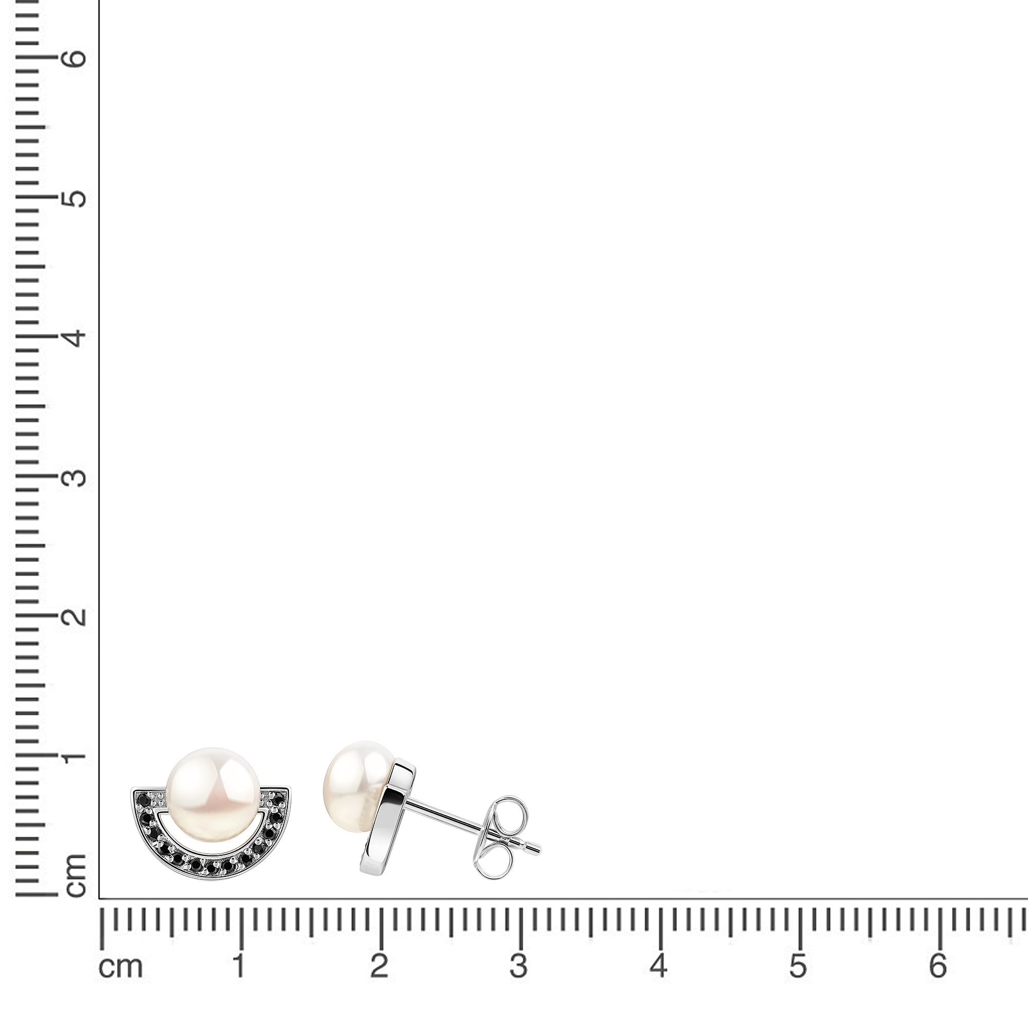 Zeeme Paar Ohrstecker »925/- Sterling Silber Süßwasserperle«