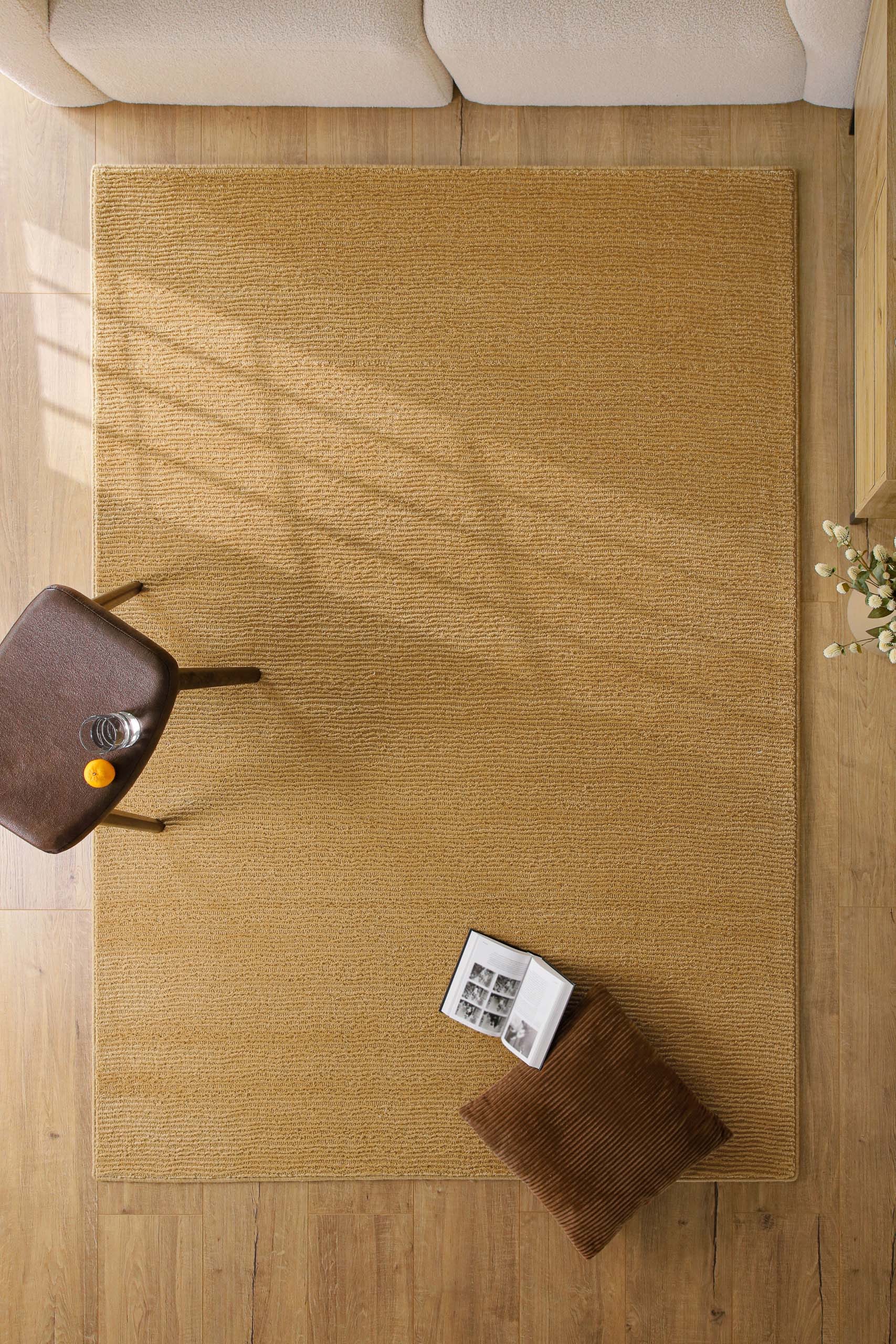 Wecon home Teppich "Castello ONE" rechteckig 7 mm Höhe Schurwolle, Kurzflor mit Hoch-Tief-Effekt, Wohnzimmer, Streifenmuster