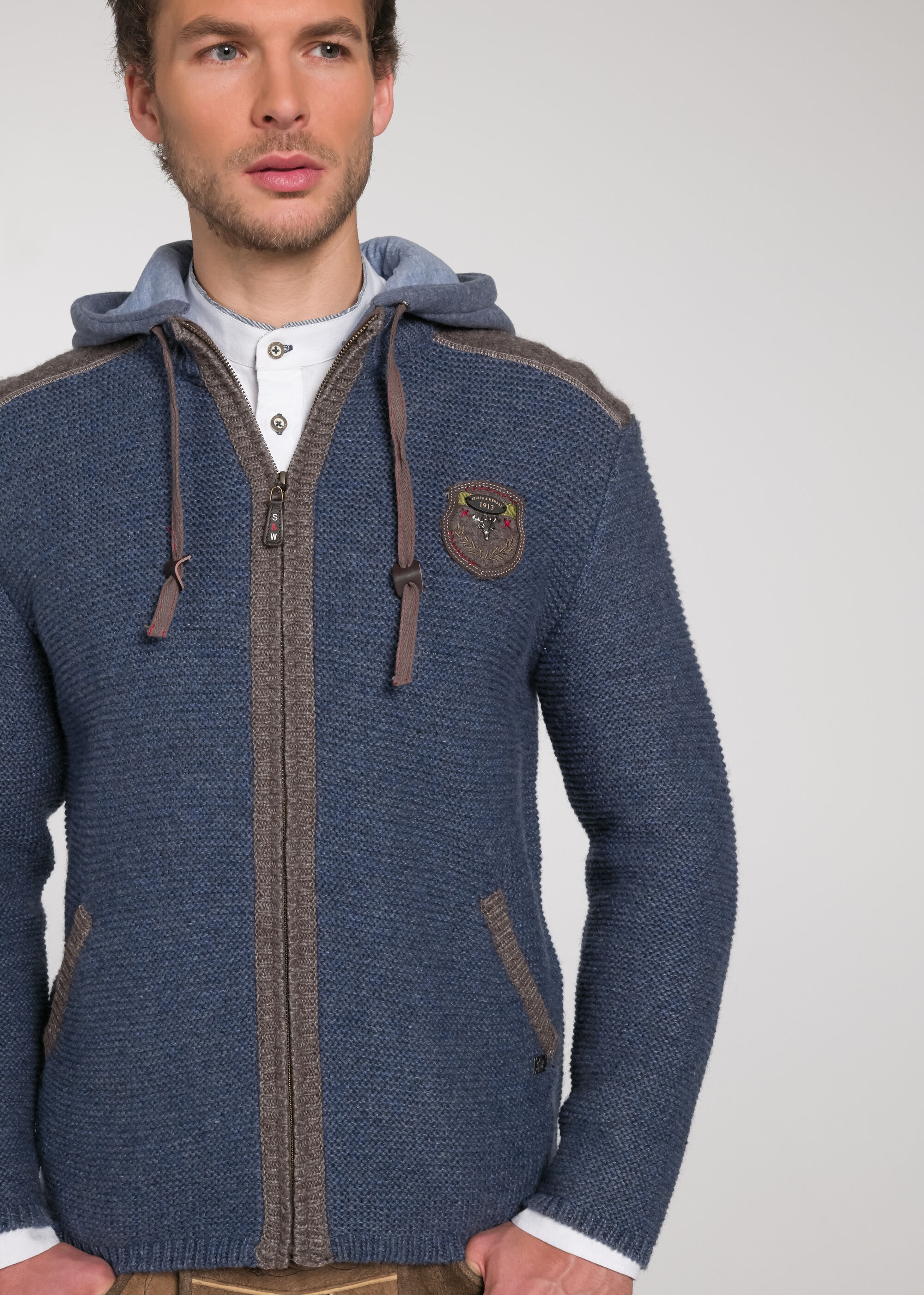 Spieth & Wensky Trachtenstrickjacke »Spieth & Wensky Strickjacke Dakar 70 cm mit Sweater-Kapuze«