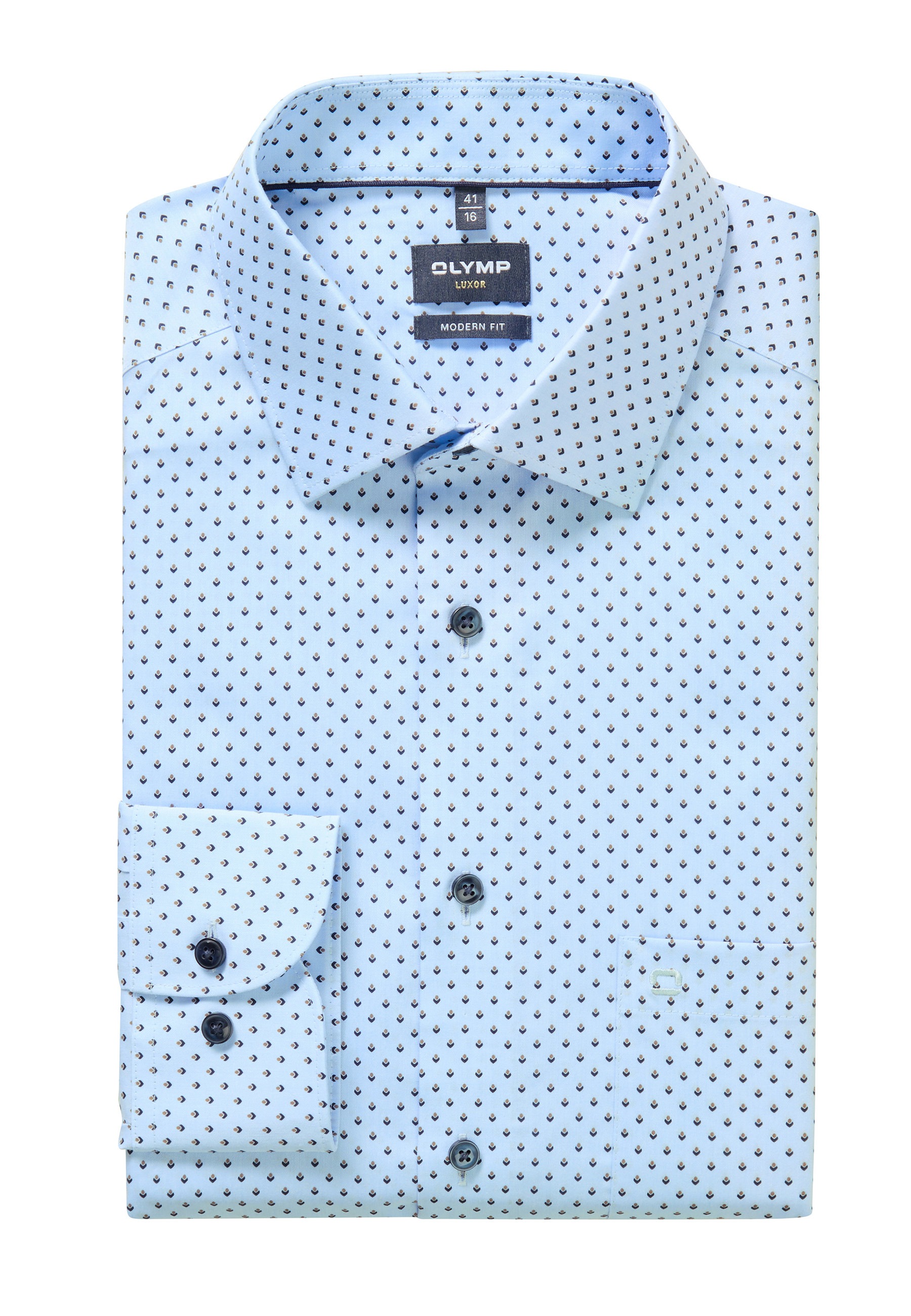 OLYMP Luxor Modern Fit Hemd Blau 41 5