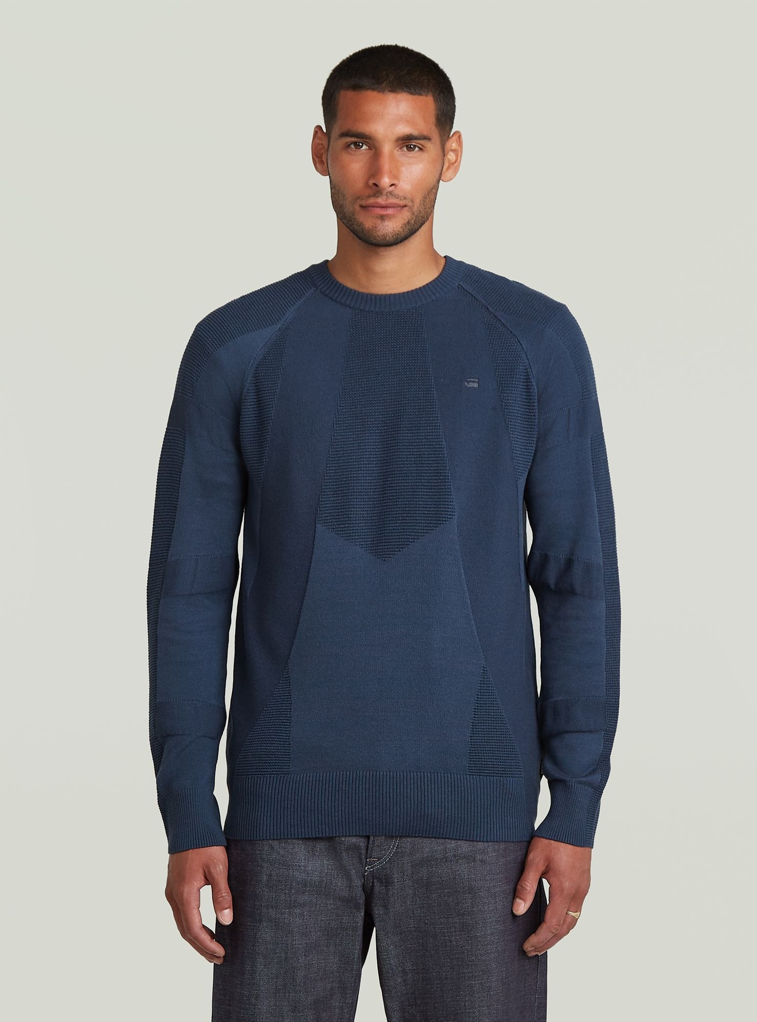 G-STAR Longpullover "3D Biker Ribbed Knit Pullover" günstig online kaufen