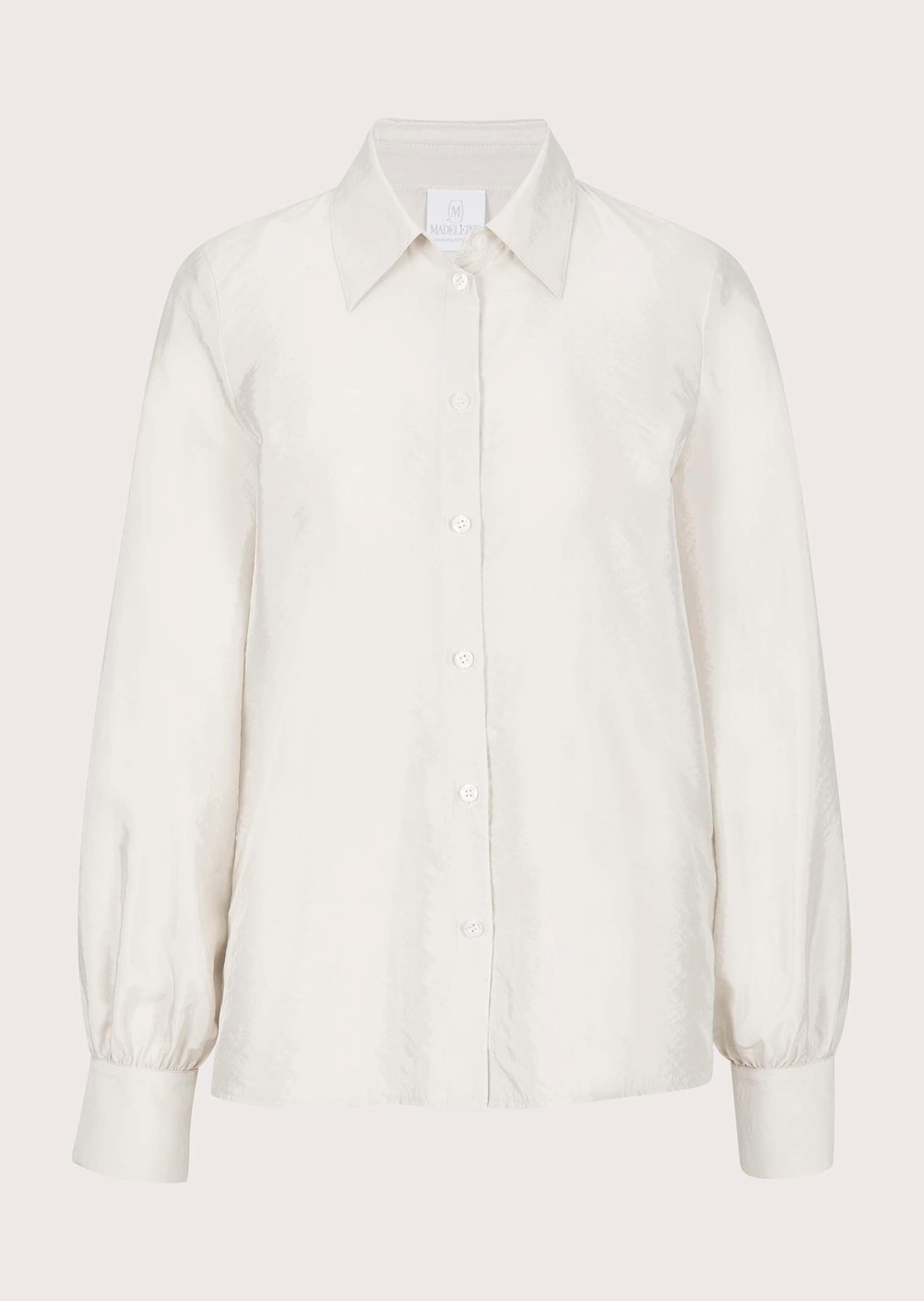 MADELEINE Langarmbluse "Hemdbluse Glanzbluse mit Hemdkragen" Bluse mit Kräu günstig online kaufen