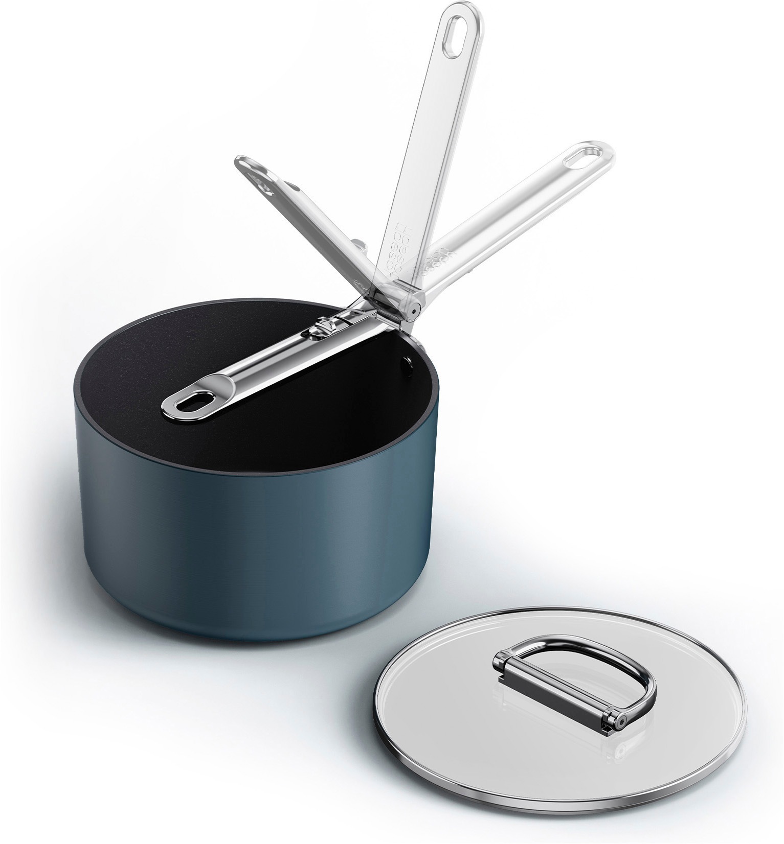 Joseph Joseph Kochtopf »Space 19 cm antihaftbeschichteter Topf, Kasserolle« Topf inkl. Deckel, 2 tlg.