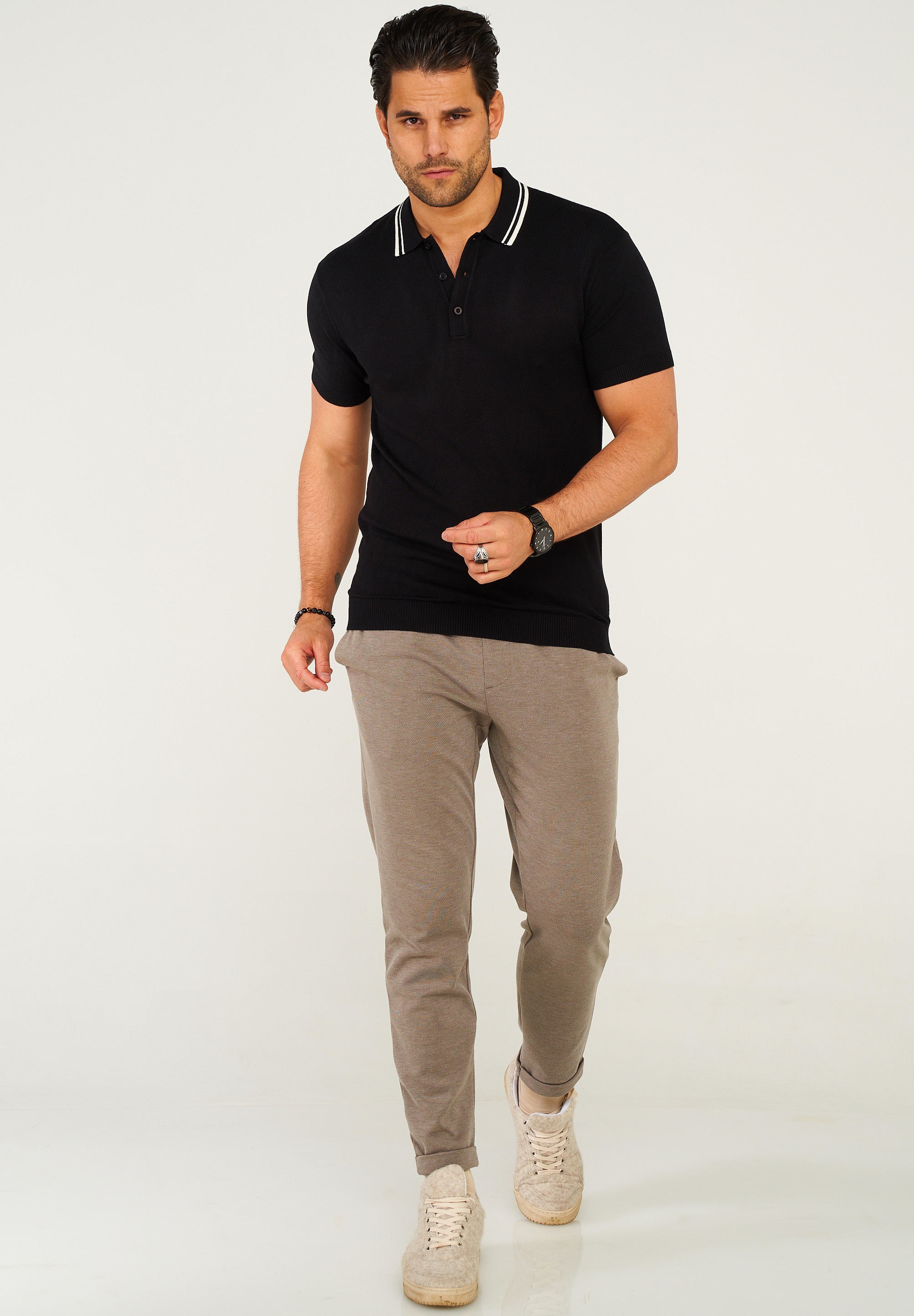behype Poloshirt »MPEOLO KNIT«, im klassischen Design