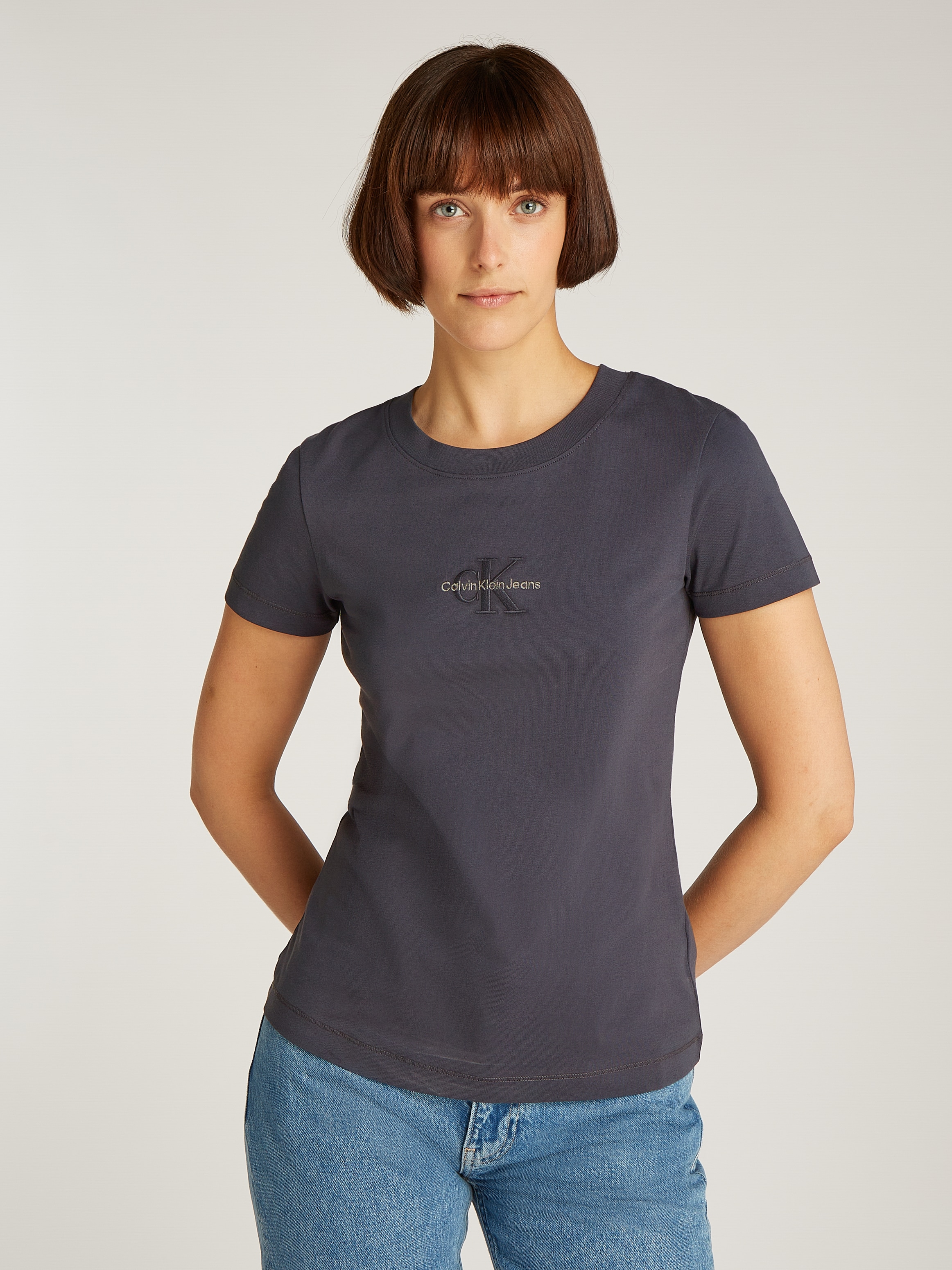 Calvin Klein Jeans T-Shirt "MONOLOGO SLIM TEE", mit Logoprägung günstig online kaufen