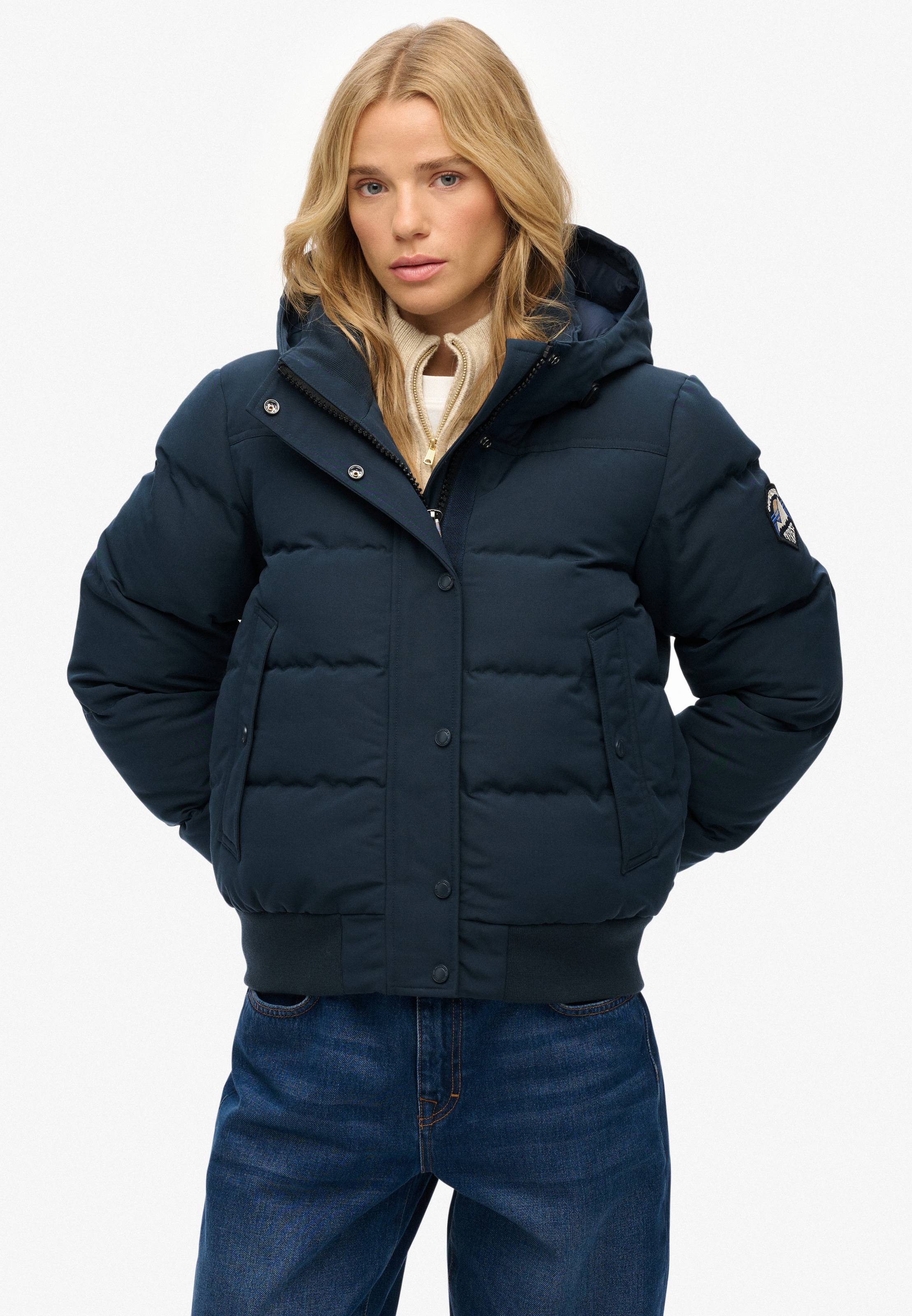 Superdry Steppjacke "EVEREST BOMBER JACKET", mit Kapuze günstig online kaufen