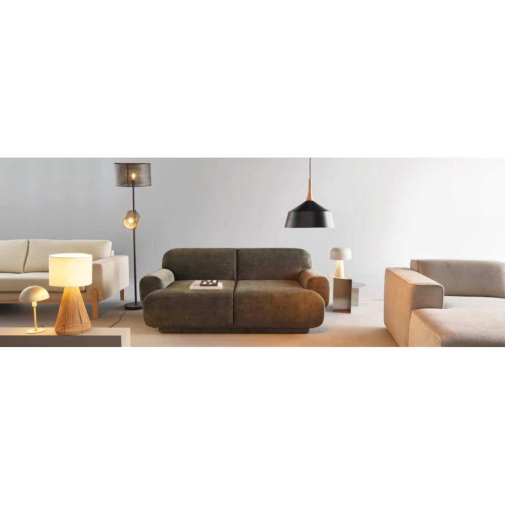 LeGer Home by Lena Gercke Tischleuchte »Zuri«, 1 flammig-flammig, Tischlampe mit Sisalschnur, Leinenschirm / Stoff - beige