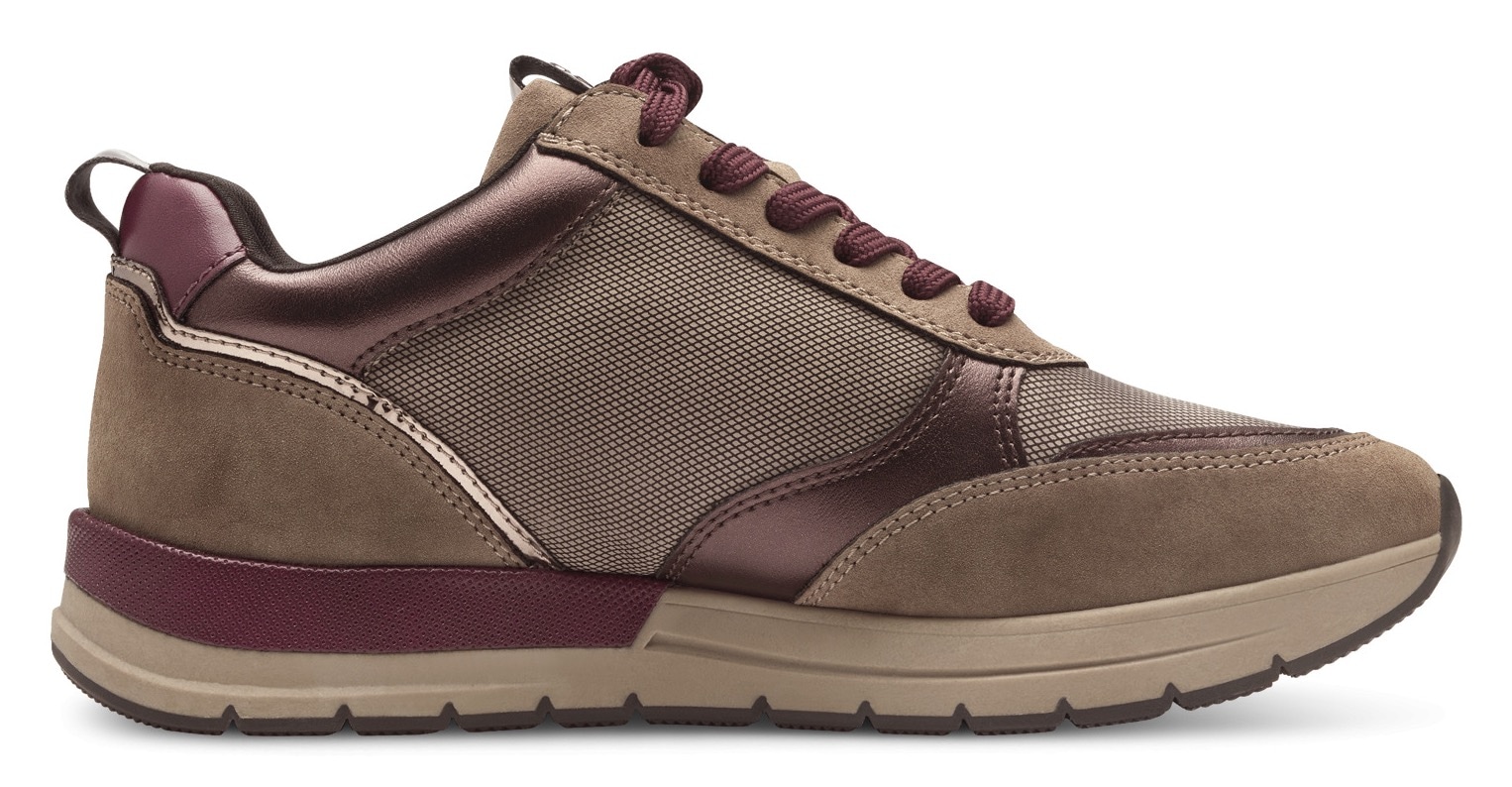 Tamaris Keilsneaker, Freizeitschuh, Halbschuh, Schnürschuh, trendige Metallic-Details