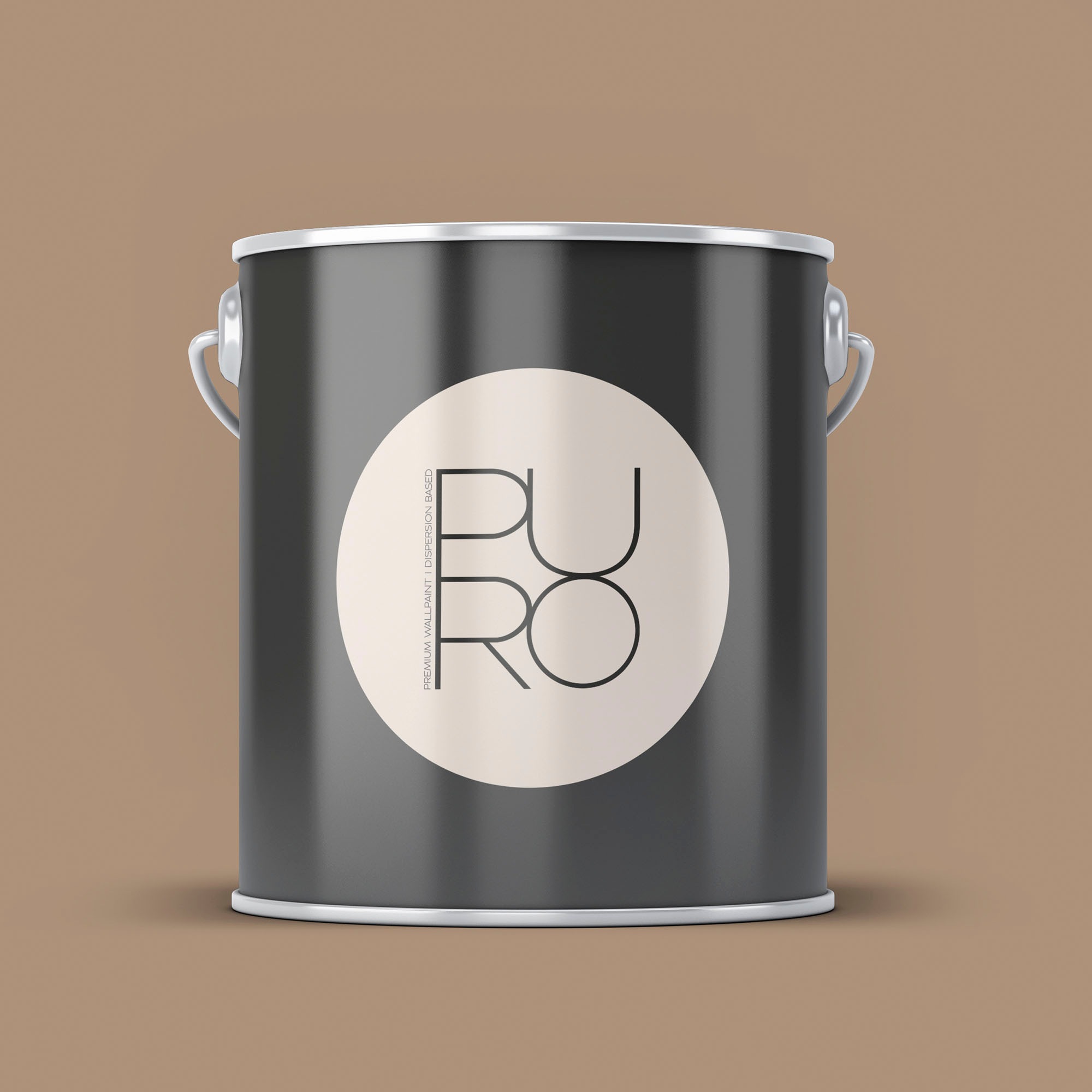 A.S. CRÉATION Wandfarbe "Premium Innenwandfarbe PURO Tuchmatt soothing brown", 5 l 5mlc7018 soothing braun, Farben, ideal für Wohnzimmer,