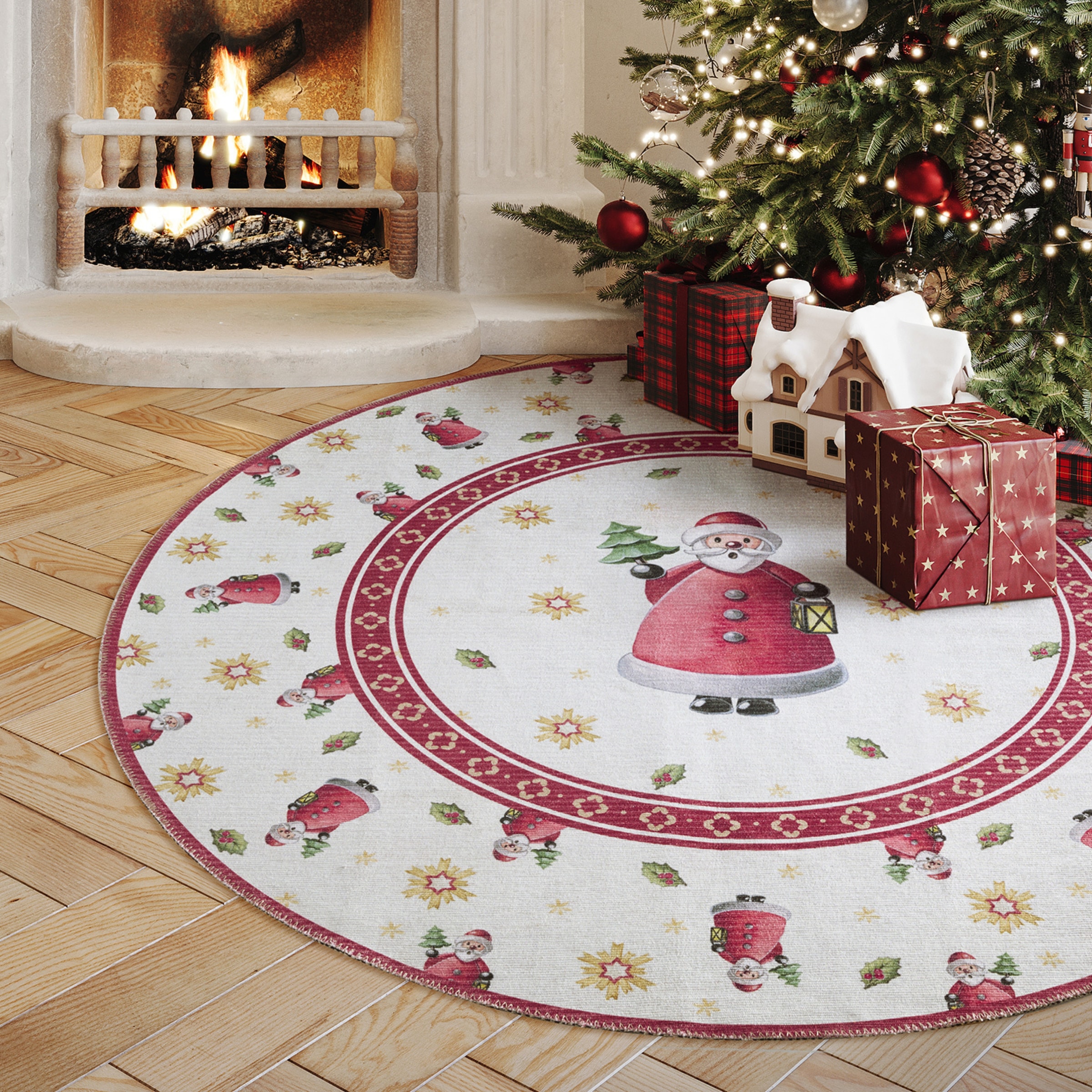 Villeroy & Boch "Toys Delight Limited Edition Santa Claus" rund 3 mm Höhe Limited Edition, Weihnachten, Wohnzimmer, Baumrock, Waschbar, Rund