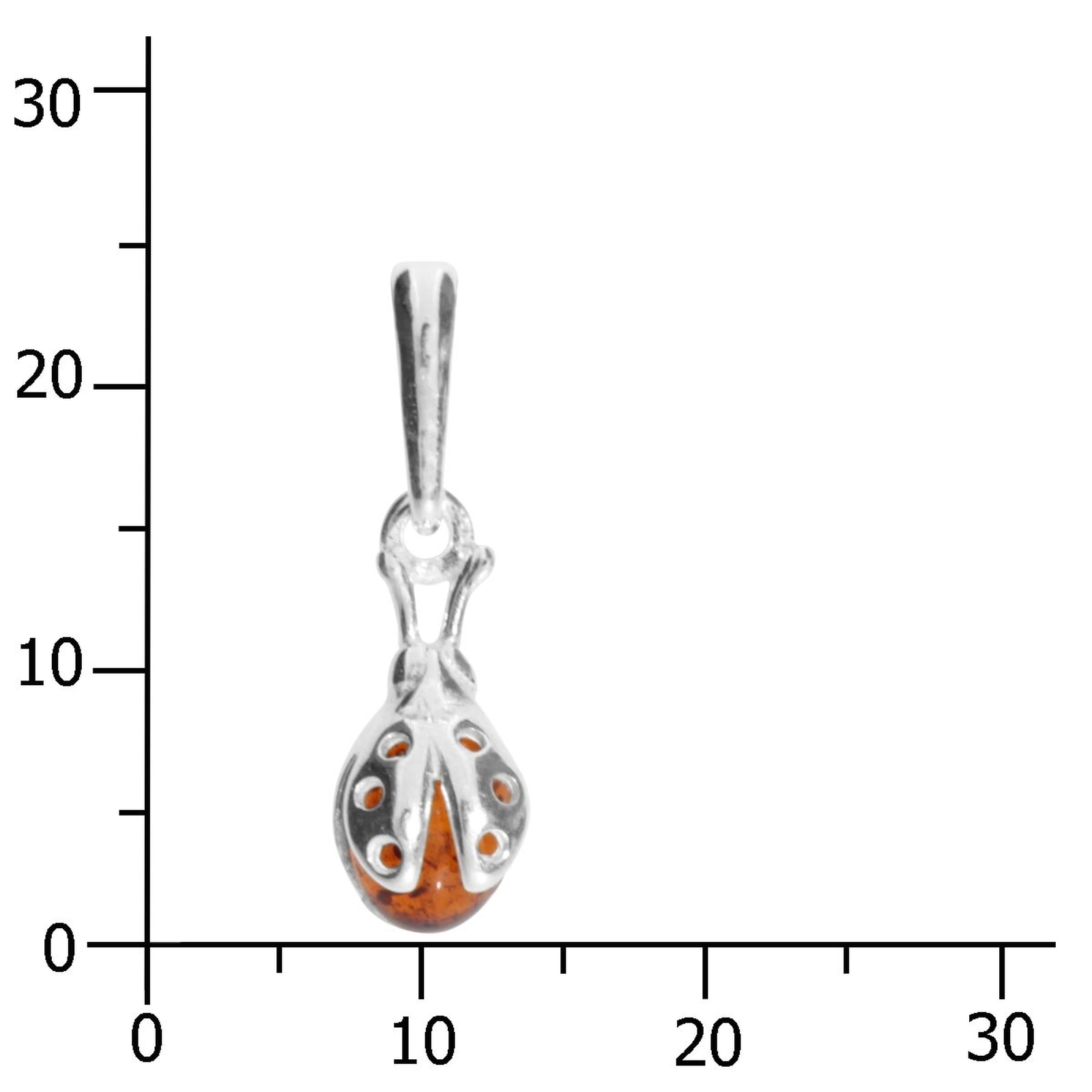 OSTSEE-SCHMUCK Kettenanhänger »- Marienkäfer - Silber 925/000 - Bernstein«