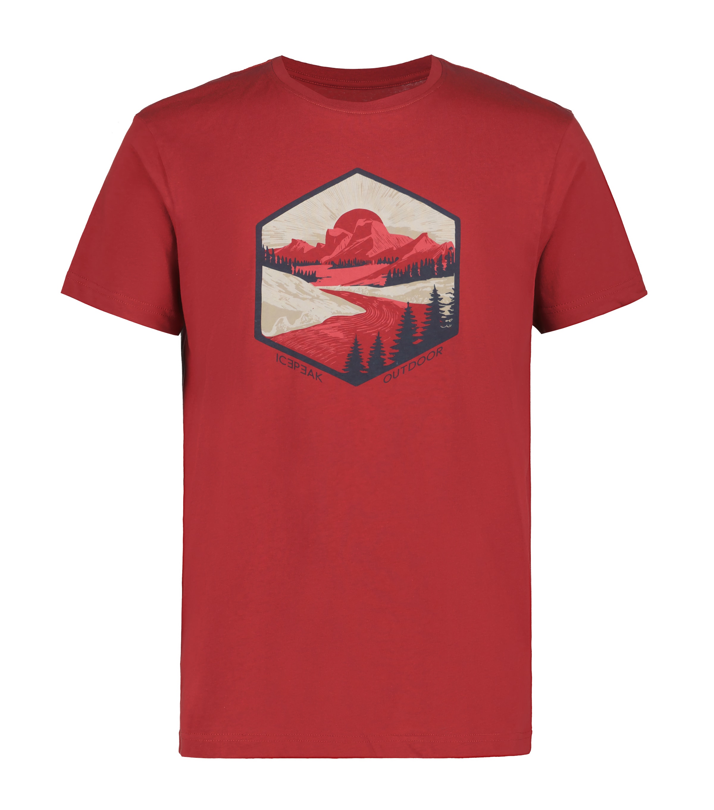 Icepeak T-Shirt »MOSBACH« mit Print, aus Baumwolle, klassischer T-Shirt-Schnitt