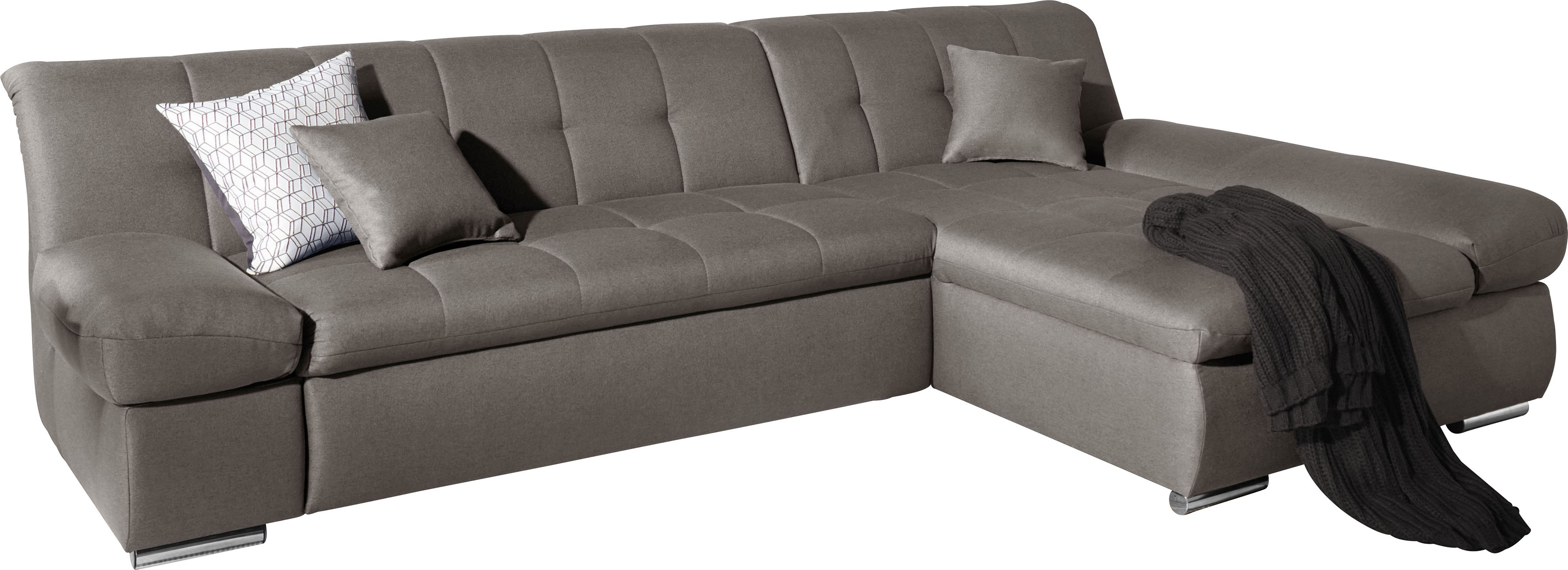 DOMO collection "MONA 297x173 cm, modern und komfortabel" whlw. mit Bettfunktion, L-Form