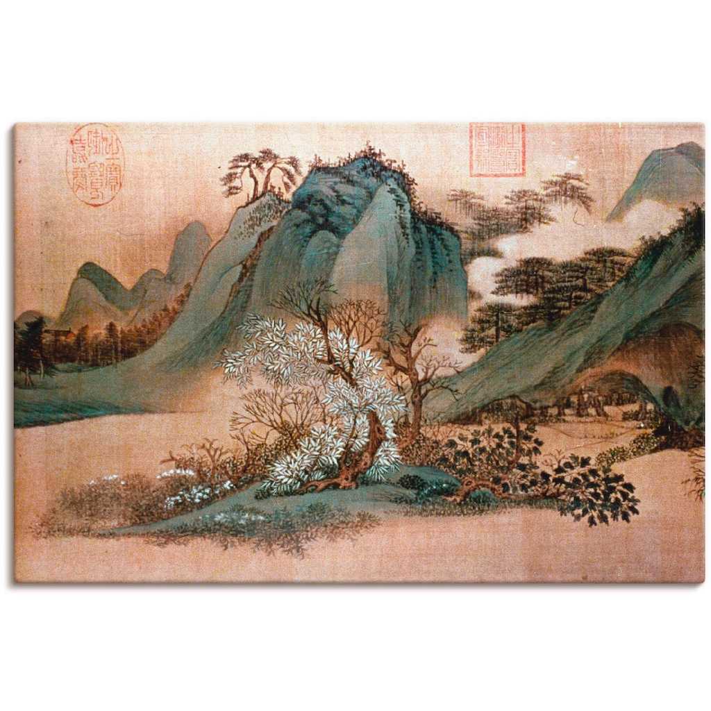 Artland Wandbild »Weiße Wolken und grüne Berge«, Asien, (1 St.)