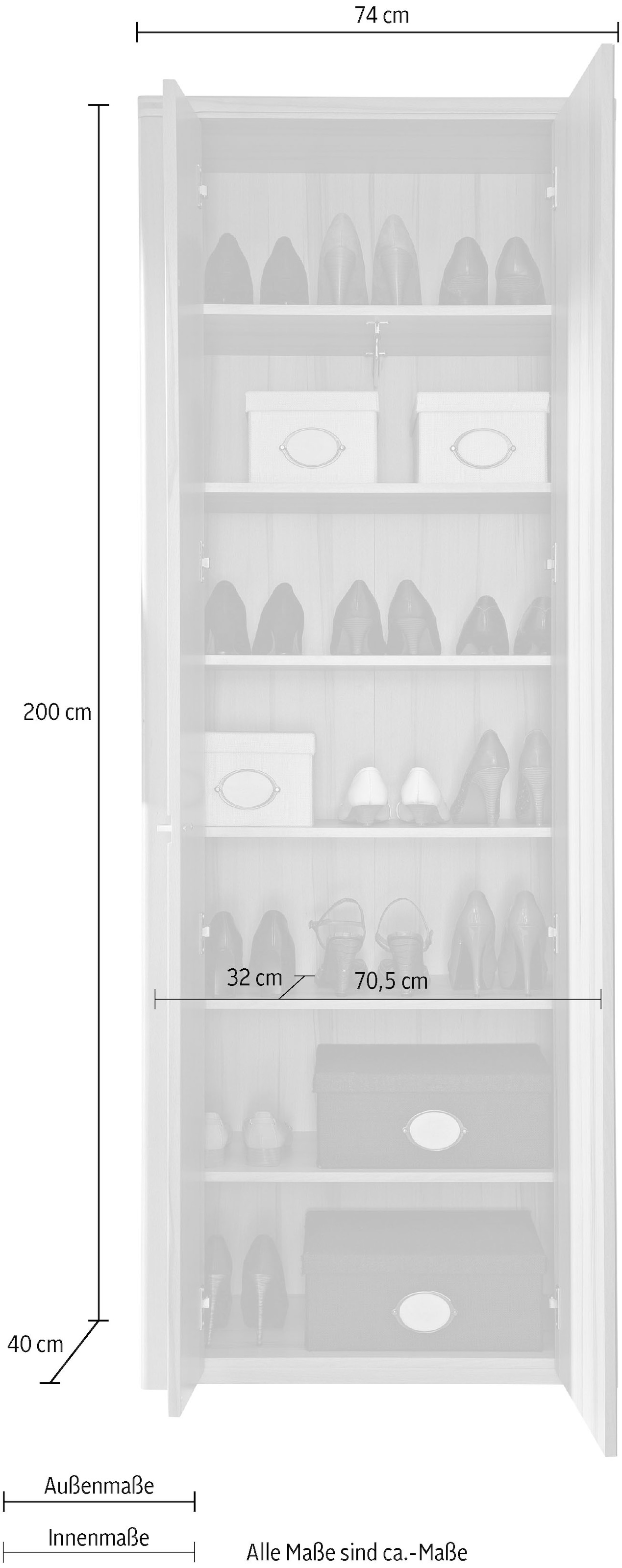 | Innostyle »Nature Garderobenschrank Plus« BAUR