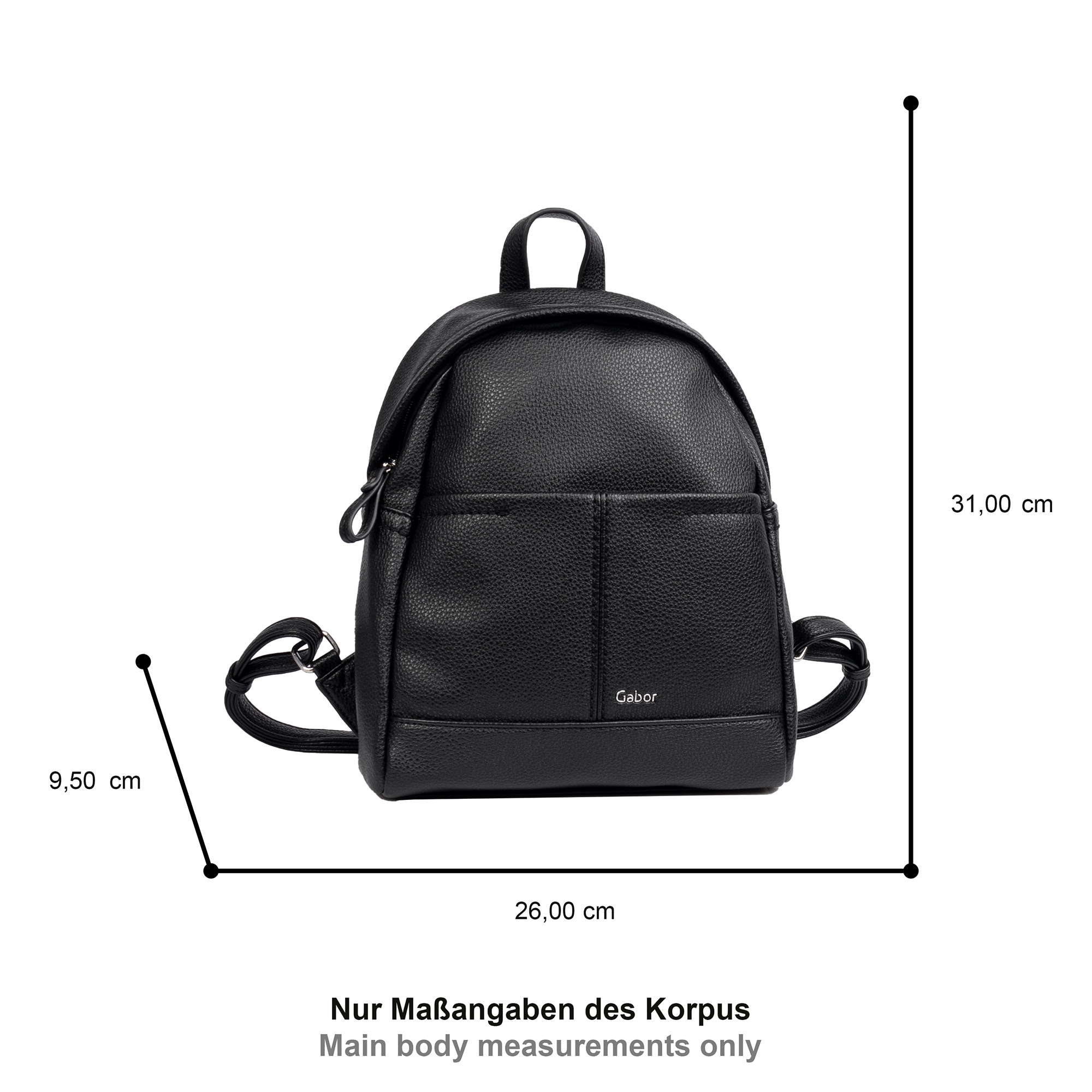 Gabor Rucksack »Lenea« aus recyceltem Polyurethan mit dekorativen Ziernähten