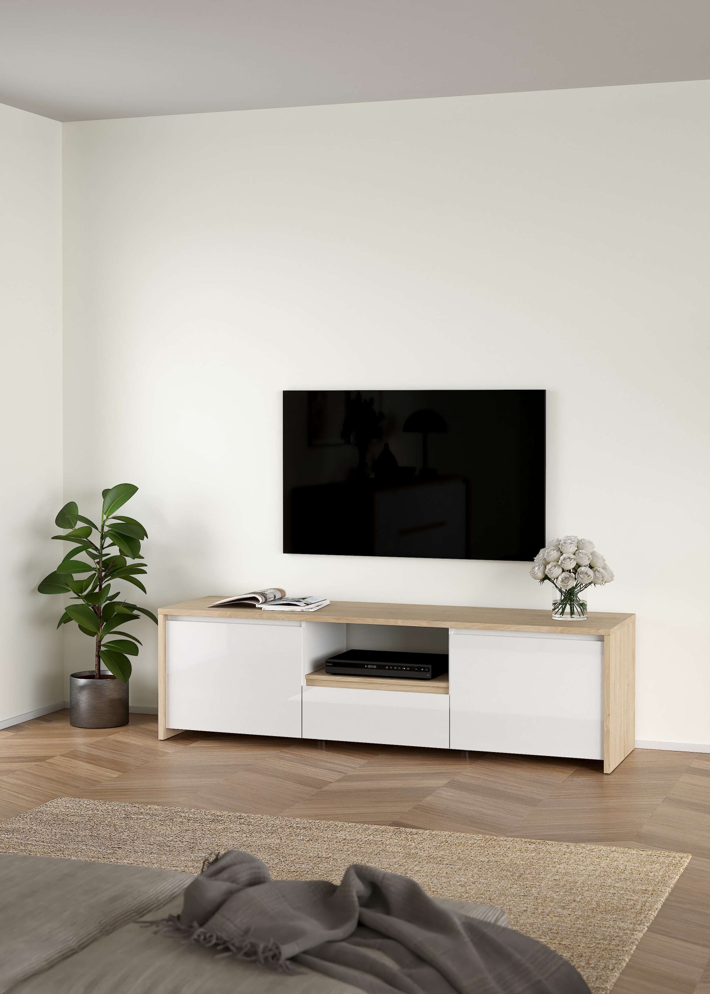 Home affaire TV-Board "Next TV-Möbel, Mediamöbel," 2 Türen, 1 Schublade, Breite 178 cm, Höhe 52 cm
